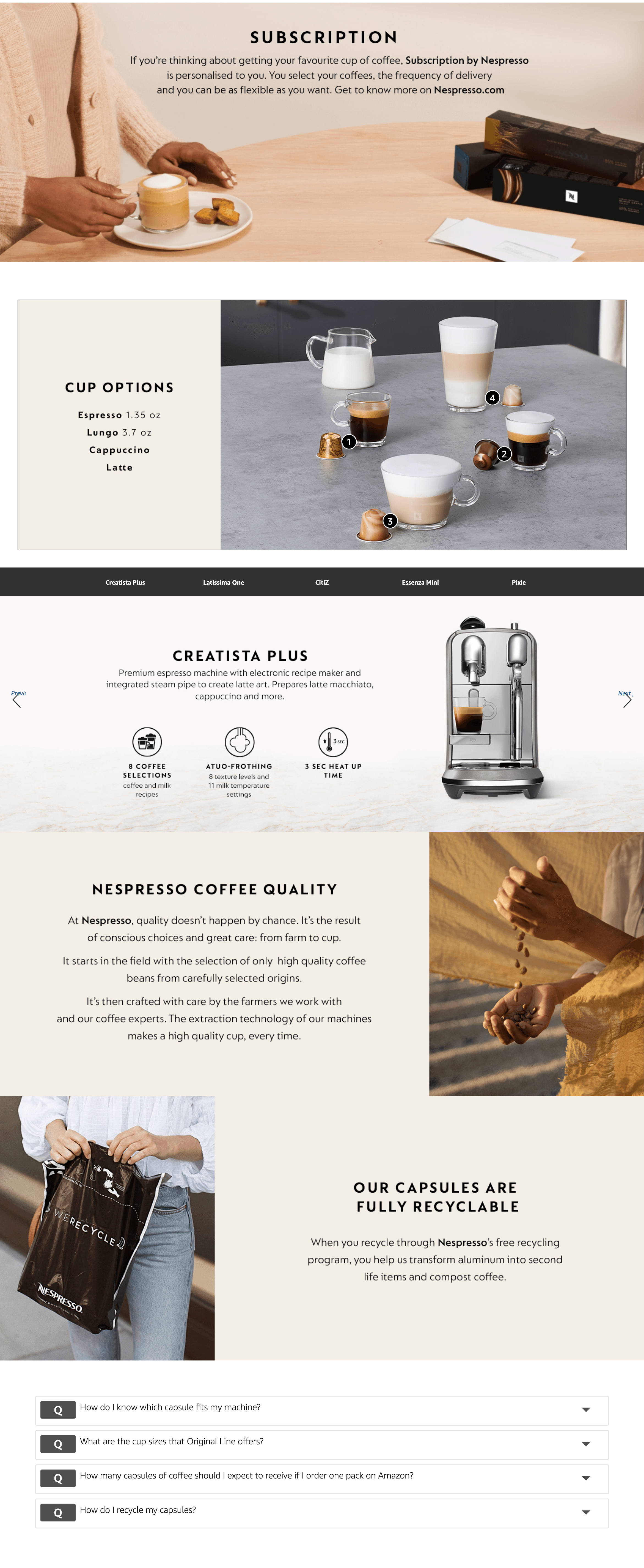 A+ Premium for Amazon.com : Nespresso Capsules Original Line