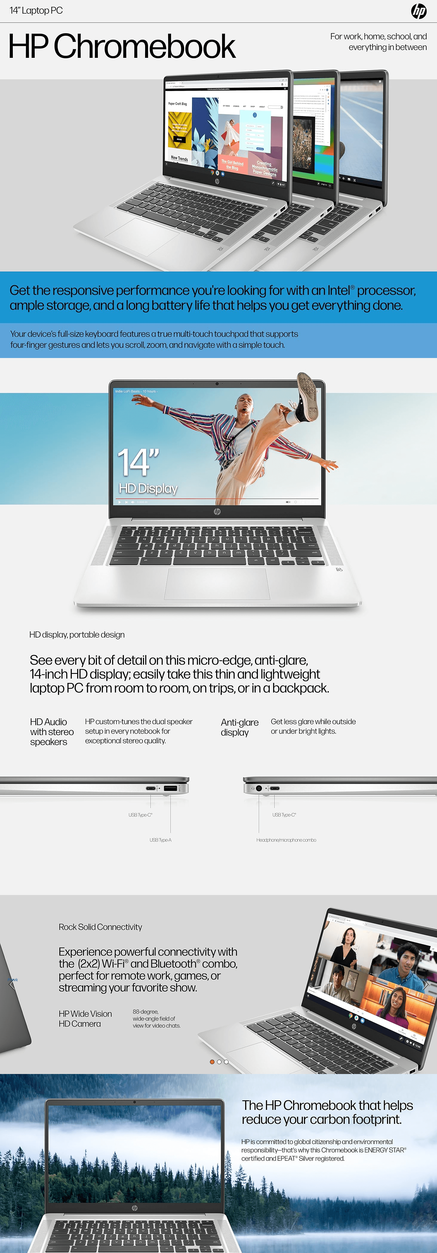 Amazon.com: HP Chromebook 14 Laptop: A+ Premium