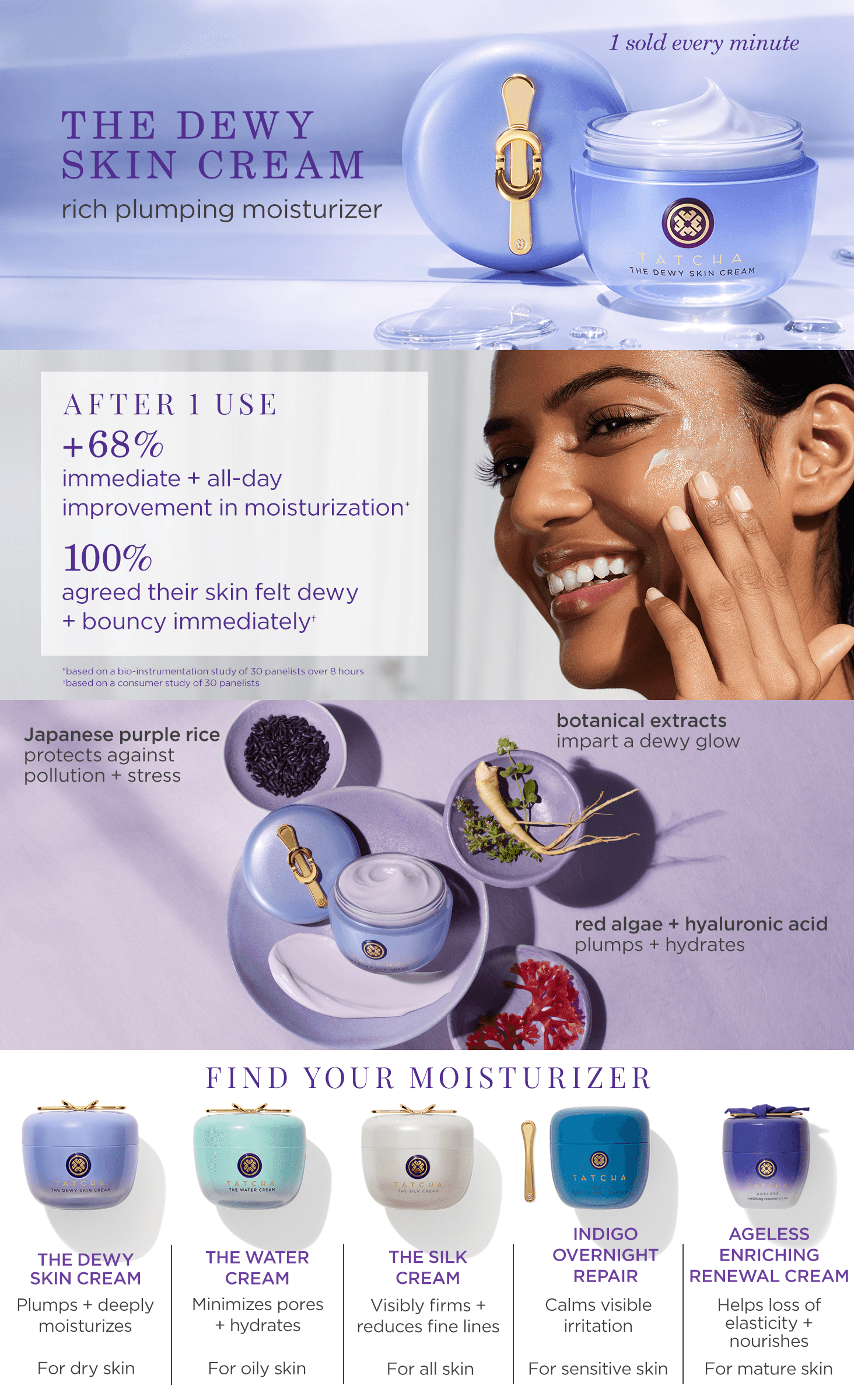 Amazon.com: TATCHA The Dewy Skin Cream: A+ Premium