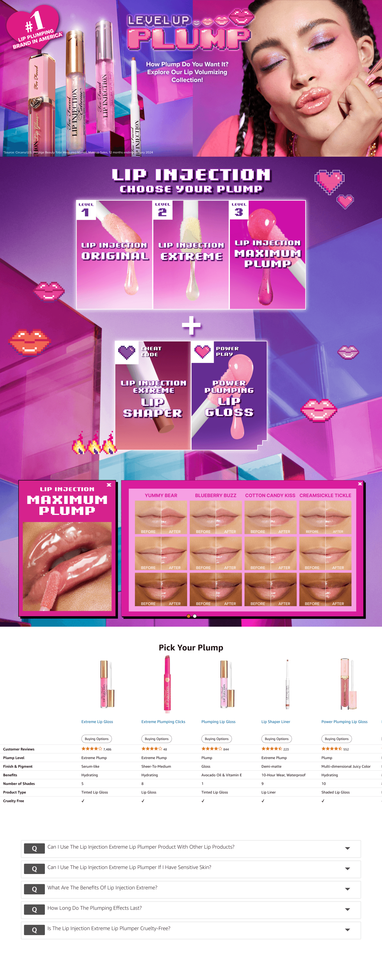 Amazon.com: Too Faced Lip Injection Extreme Lip Plumper: A+ Premium