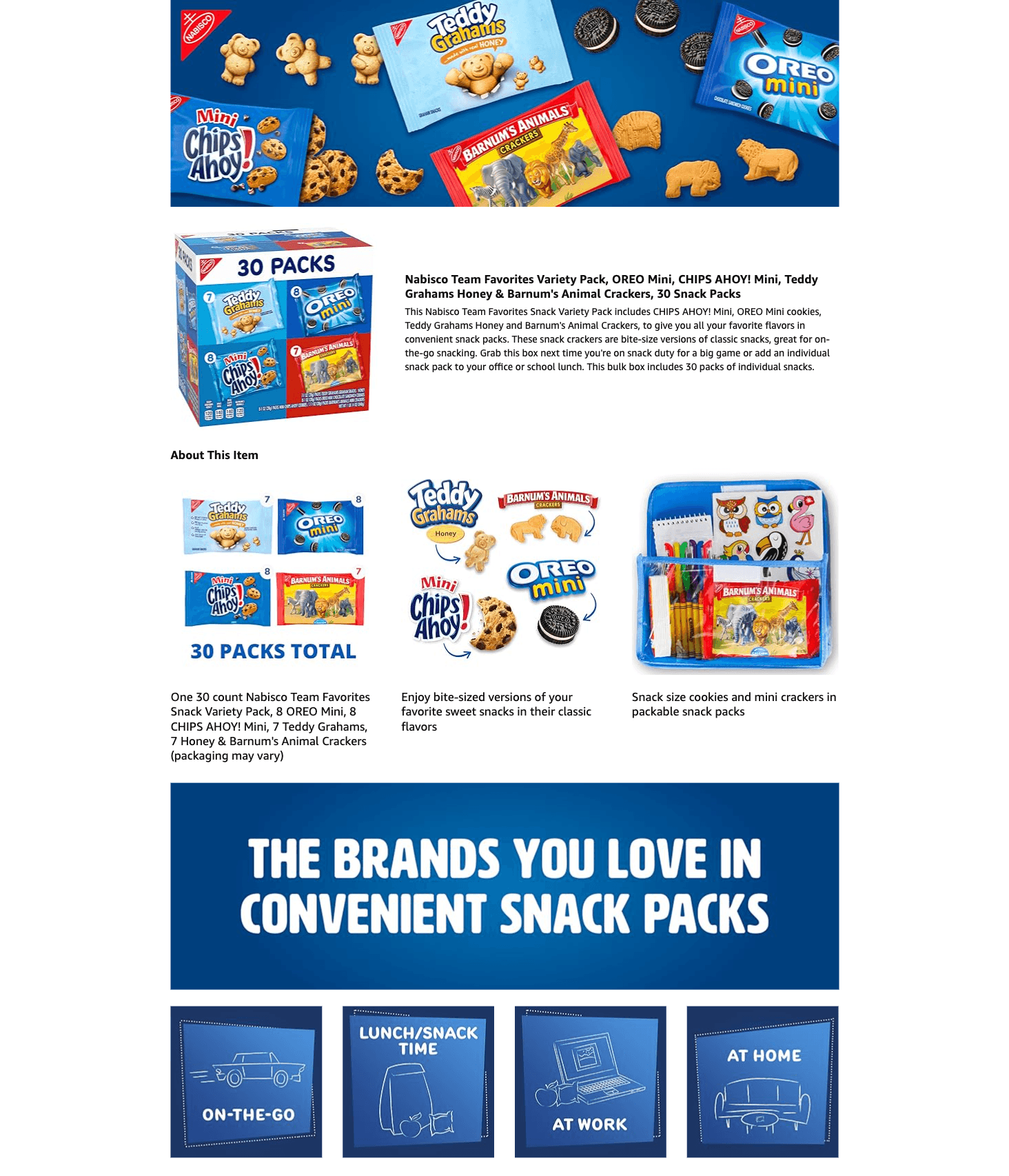 Amazon.com: Nabisco Team Favorites Variety Pack: A+ Premium
