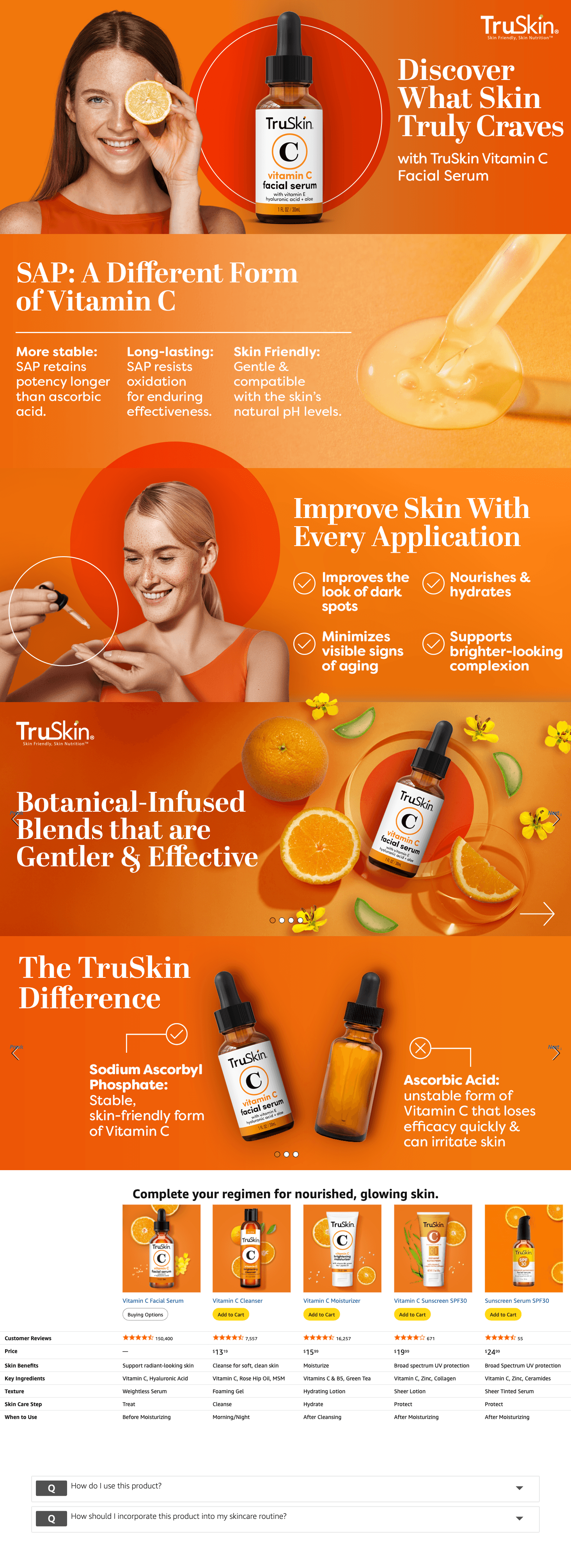 Amazon.com: TruSkin Vitamin C Serum For Face: A+ Premium