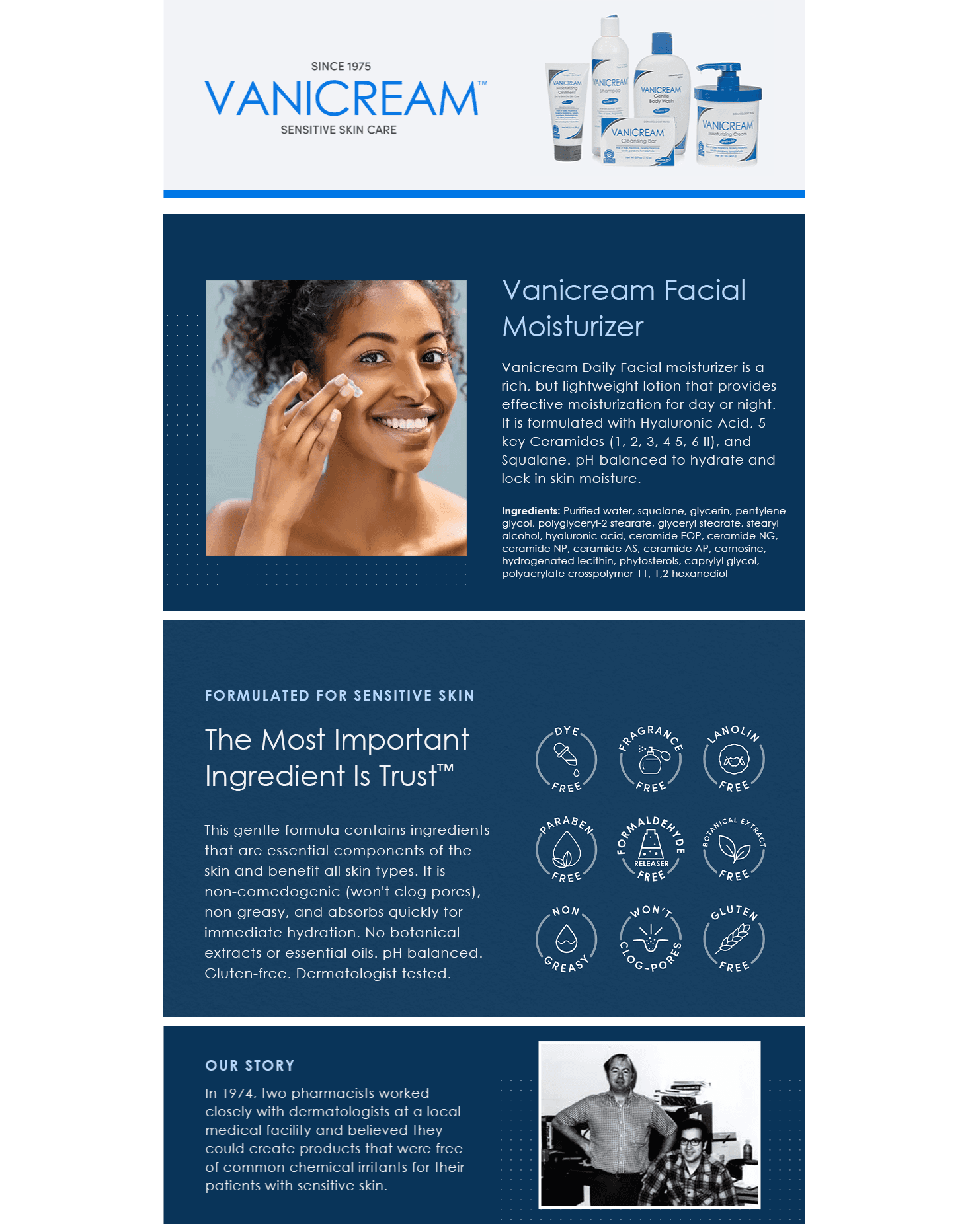 A+ Premium for Amazon.com: Vanicream Daily Facial Moisturizer With Ceramides and Hyaluronic Acid