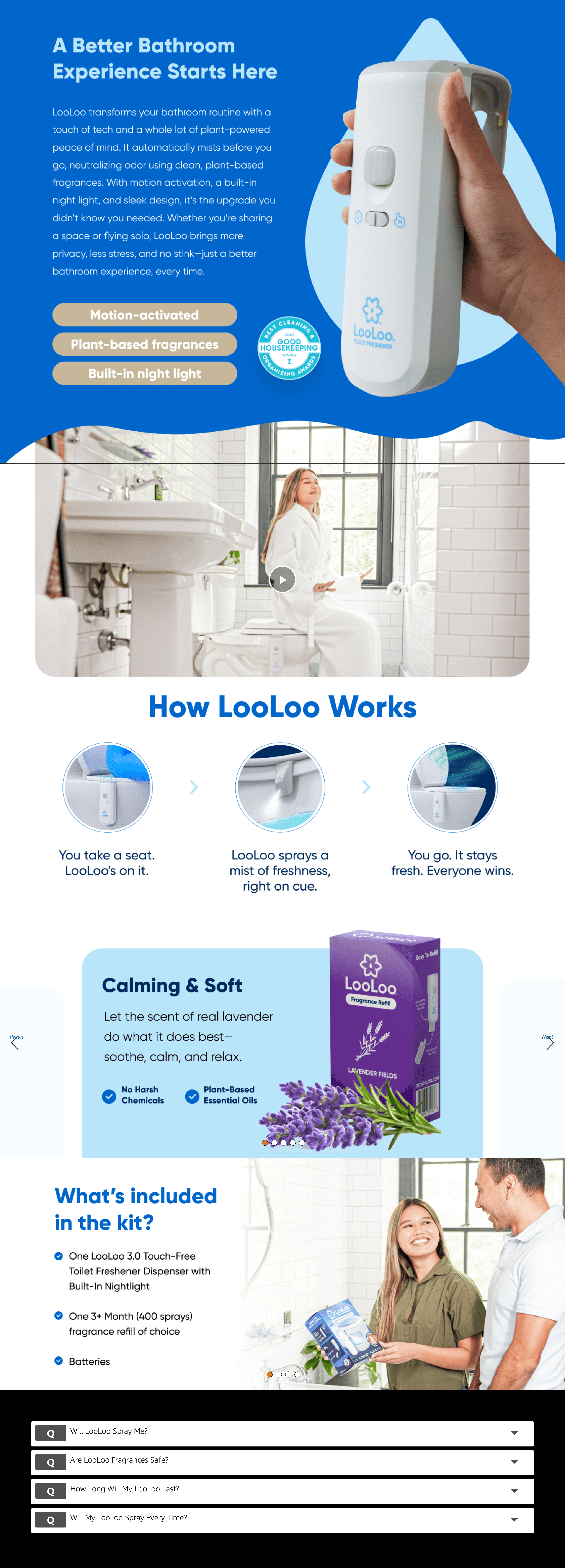 A+ Premium for Amazon.com: LooLoo Toilet Air Freshener Spray Refill