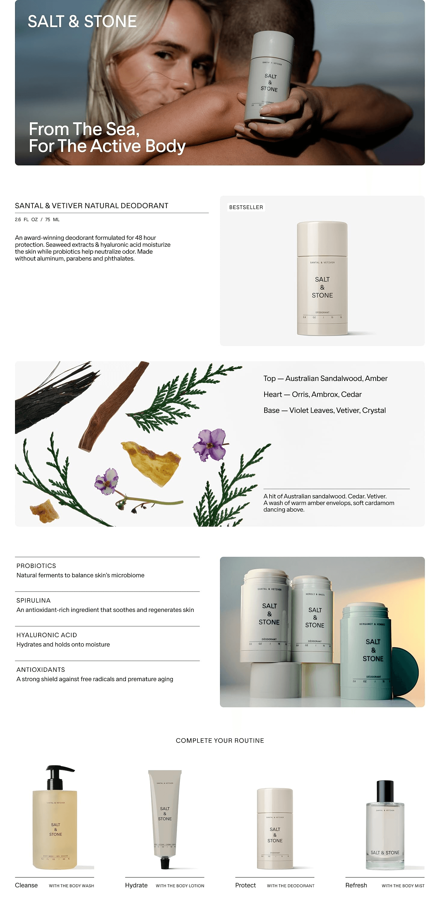 A+ Premium for Amazon.com : SALT & STONE Natural Deodorant