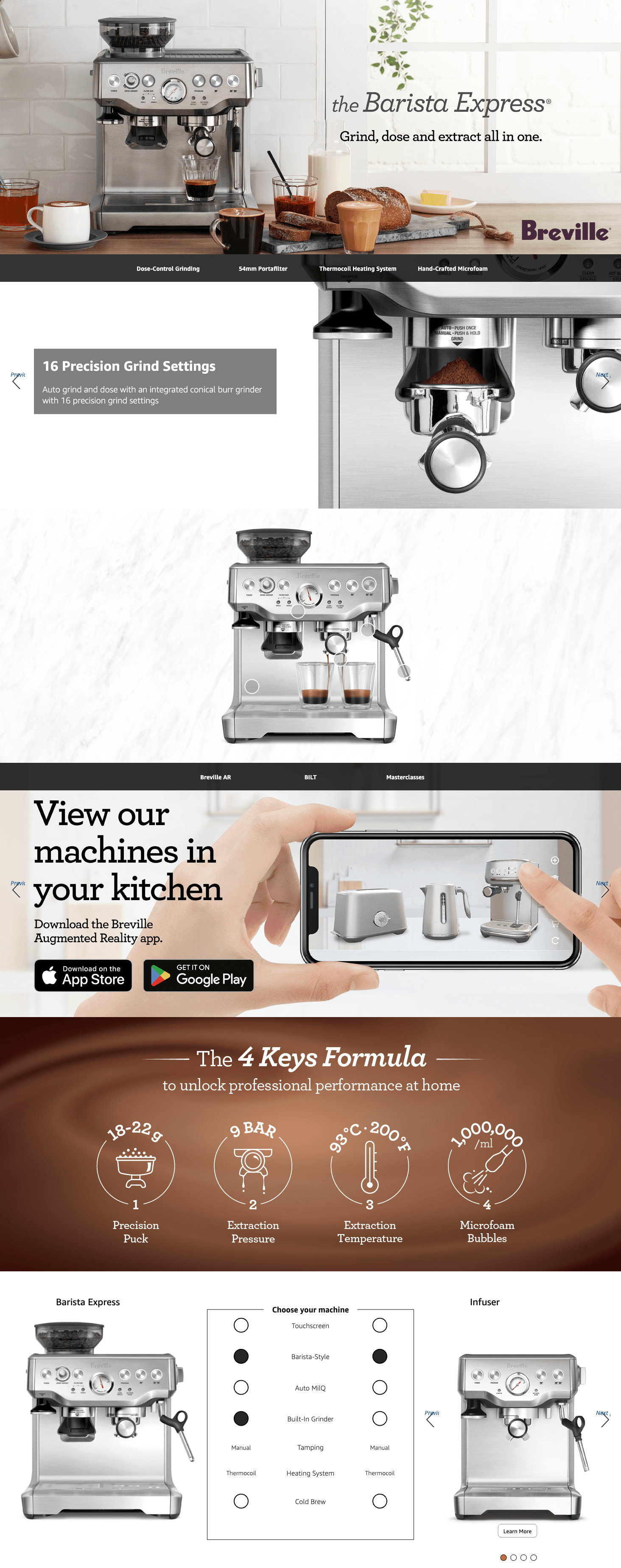 Amazon.com: Breville Barista Express Espresso Machine BES870XL: A+ Premium