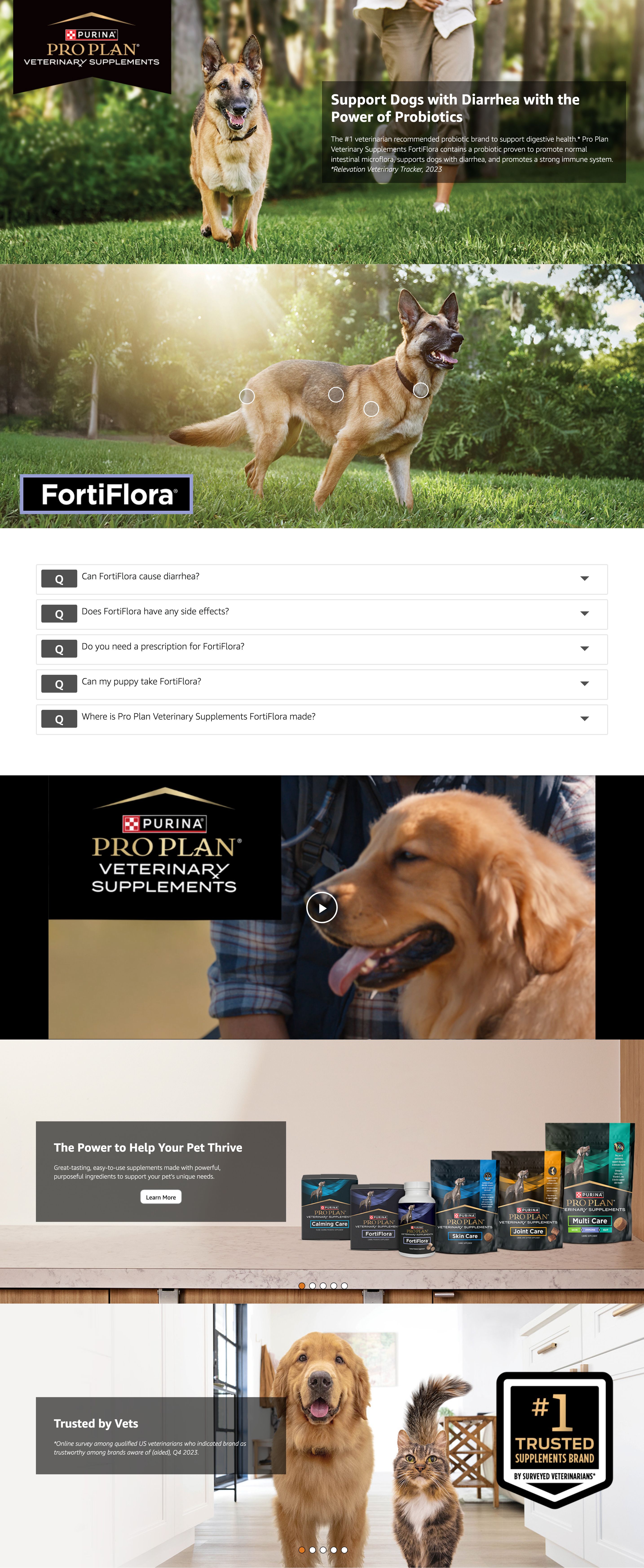 A+ Premium for Amazon.com : Purina Pro Plan Veterinary Supplements FortiFlora Dog Probiotic Supplement