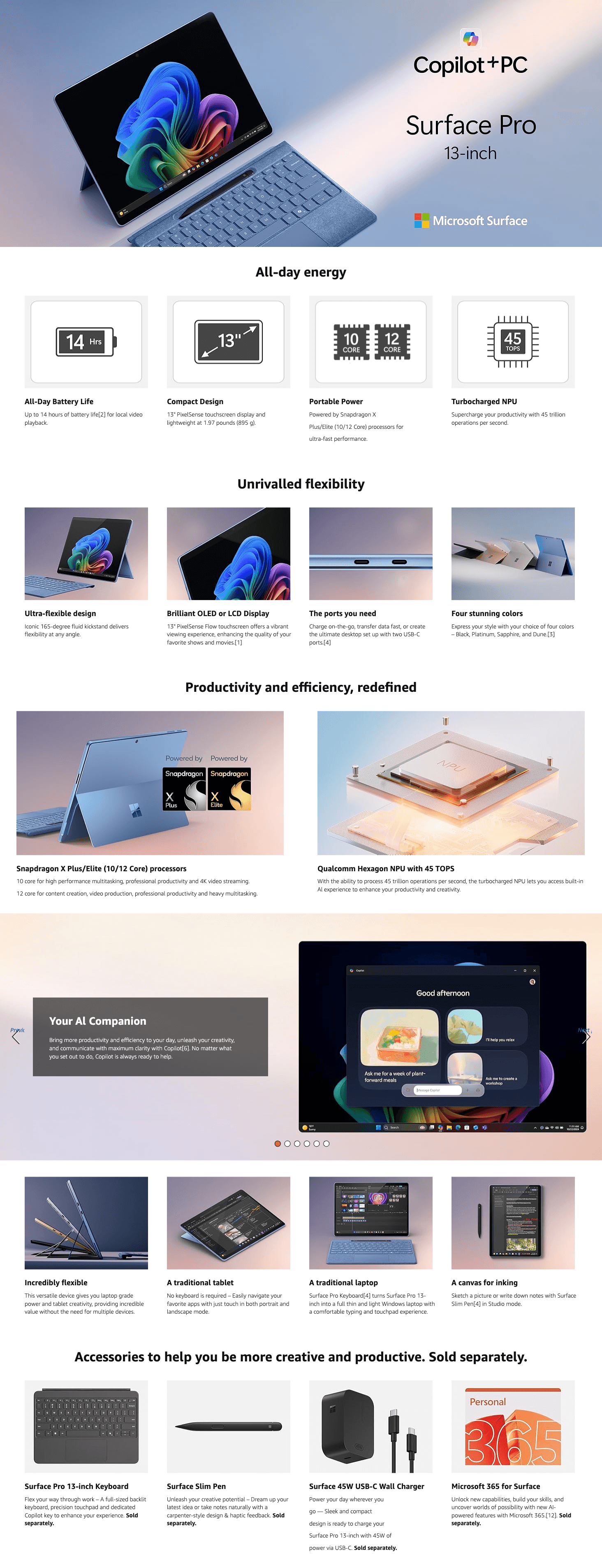 Amazon.com: Microsoft Surface Pro 2-in-1 Laptop/Tablet (2024): A+ Premium