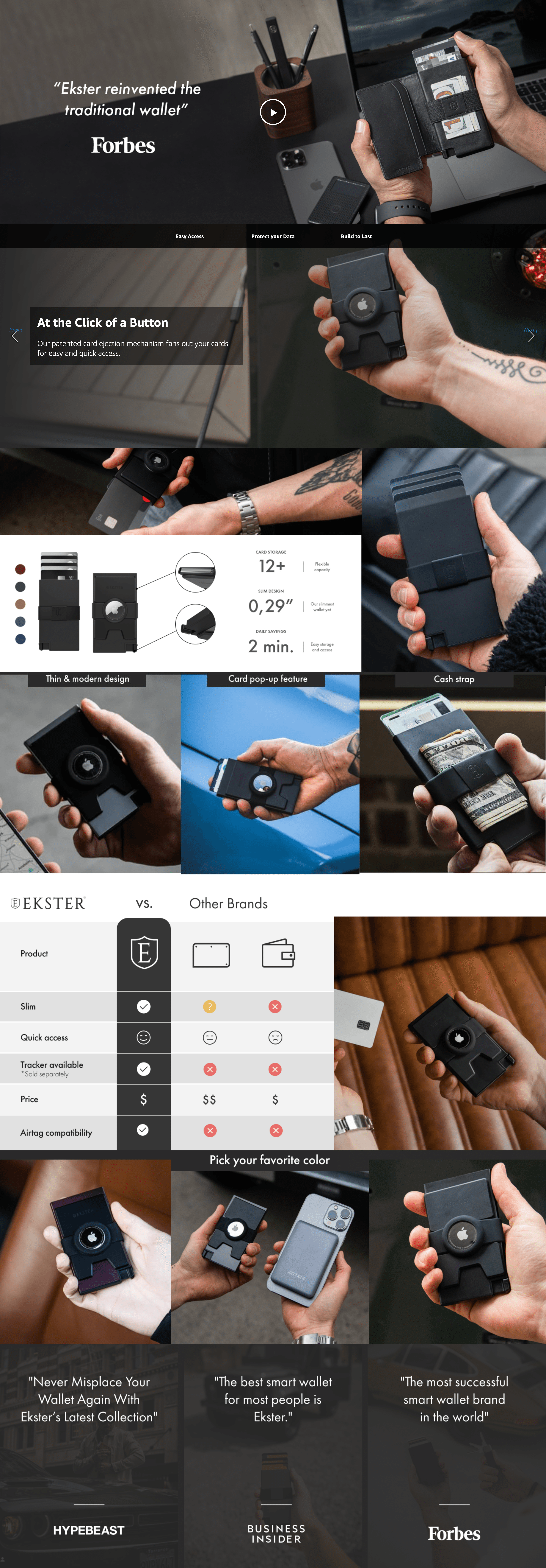 Amazon.com: Ekster Aluminum AirTag Wallet: A+ Premium