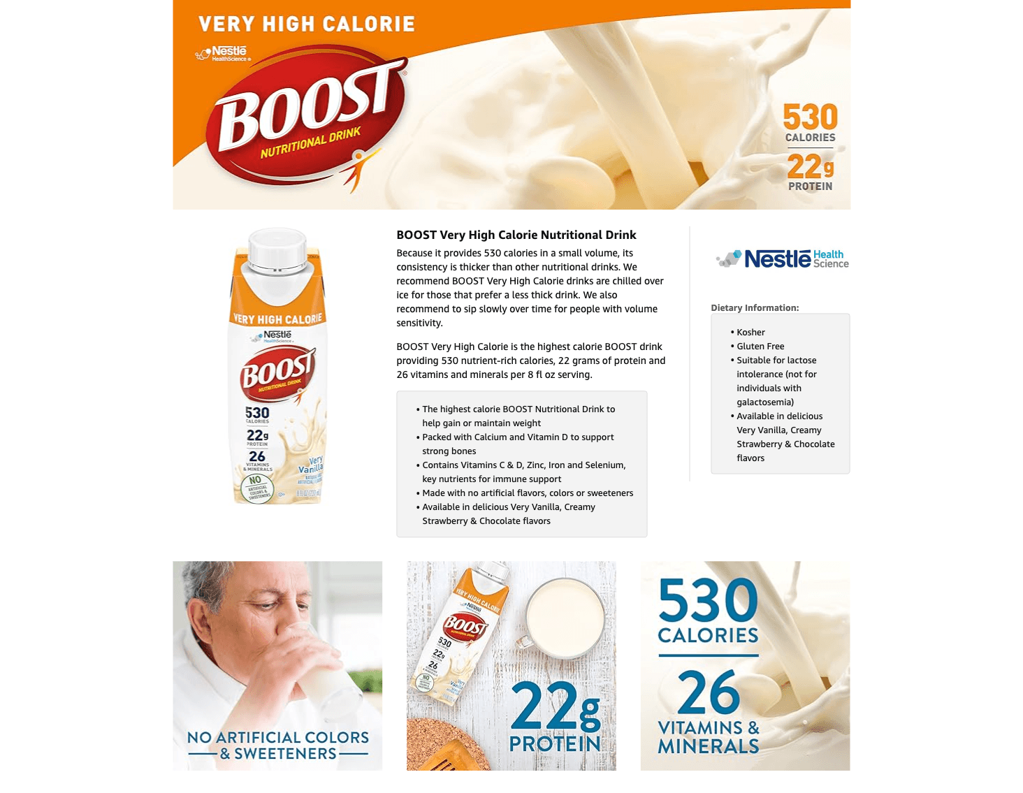 Amazon.com: BOOST Very High Calorie Nutritional Drink: A+ Premium