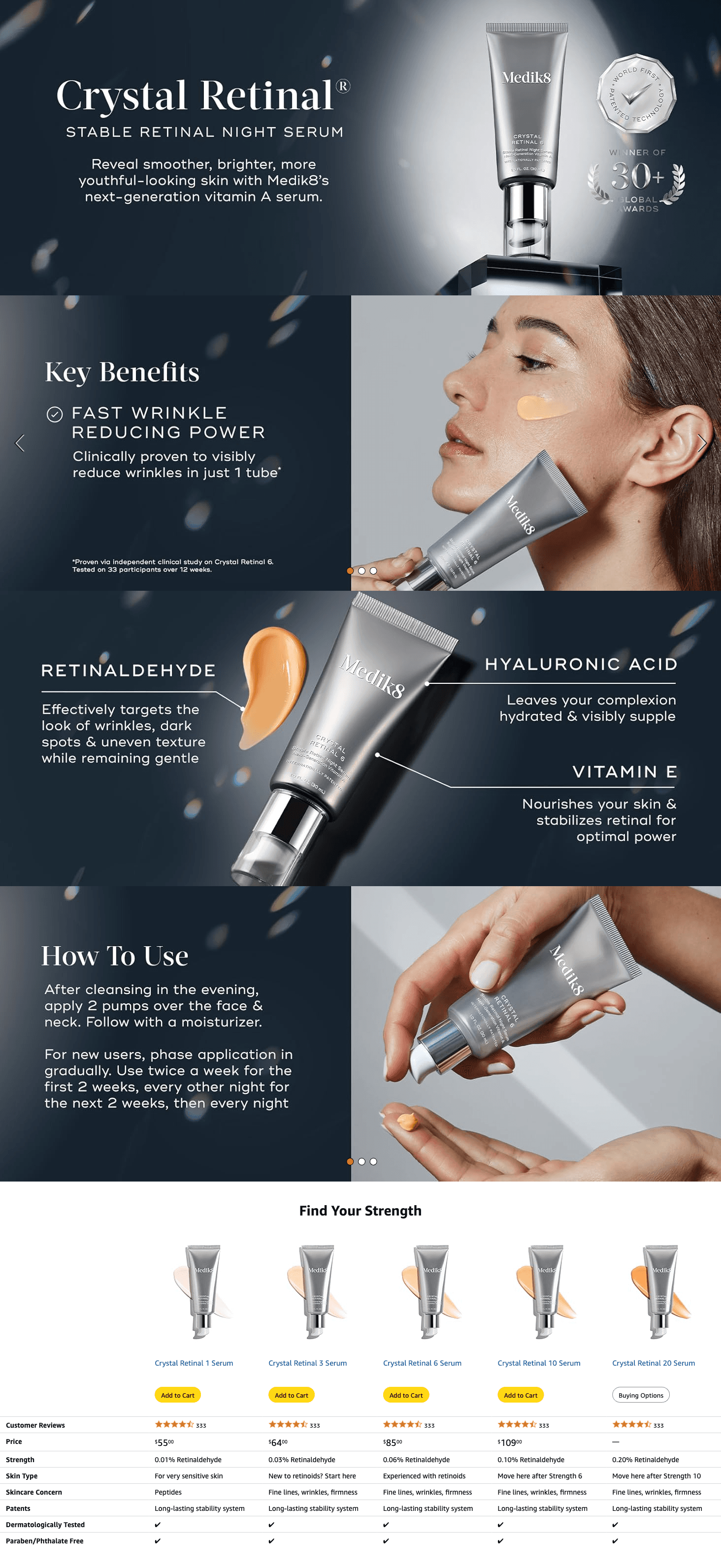 A+ Premium for Amazon.com: Medik8 Crystal Retinal 3