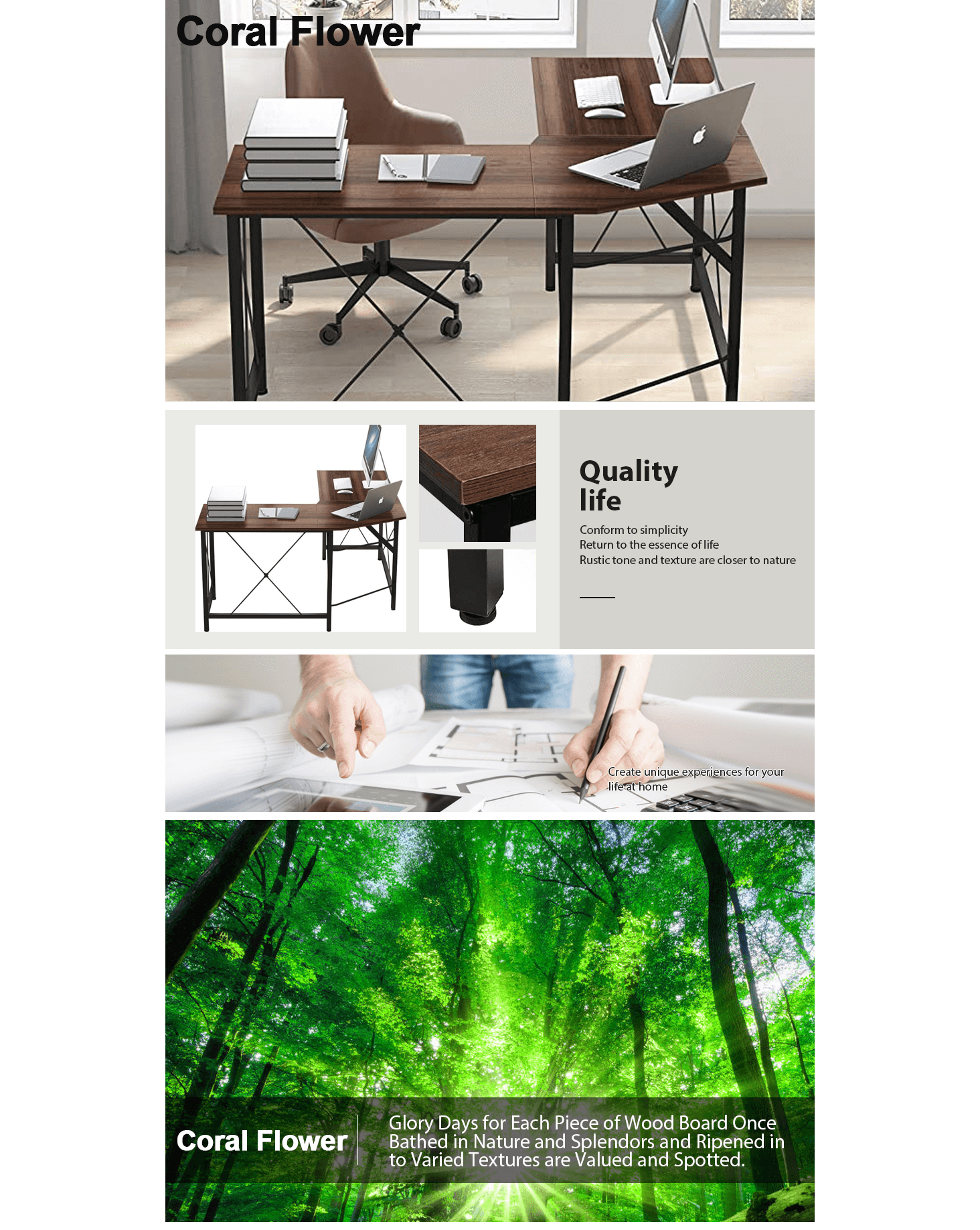 Amazon.com: AZL1 Life Concept L-Shaped Desks for Home Office: A+ Premium