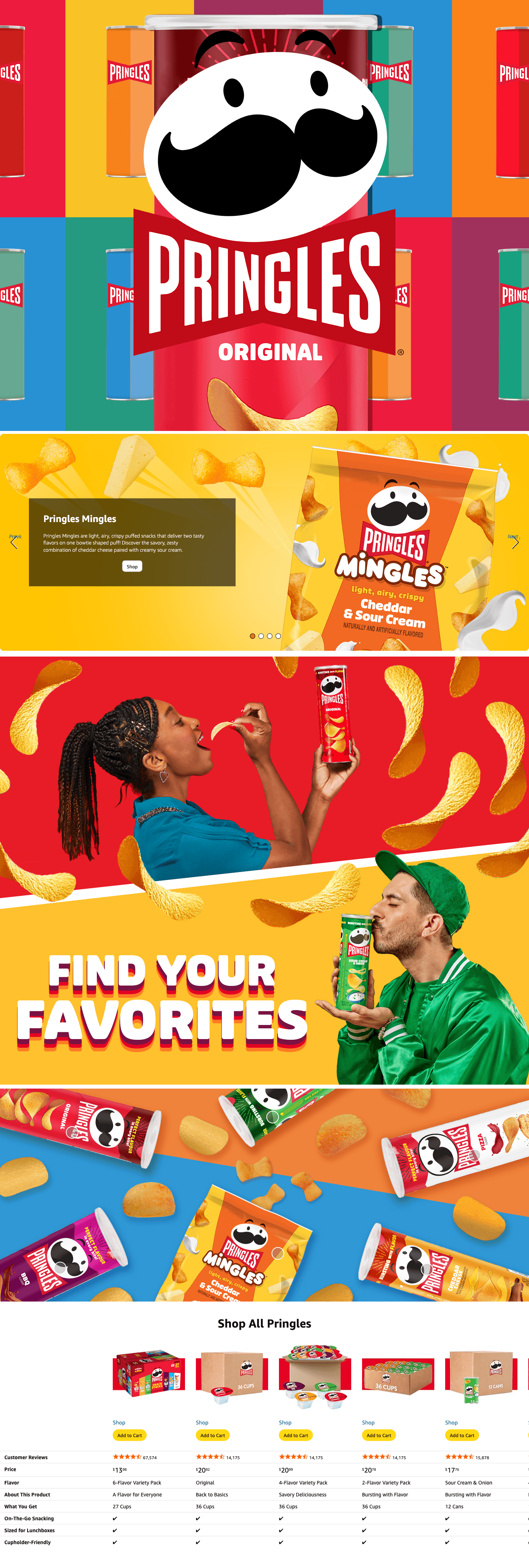 Amazon.com: Pringles Potato Crisps Chips: A+ Premium