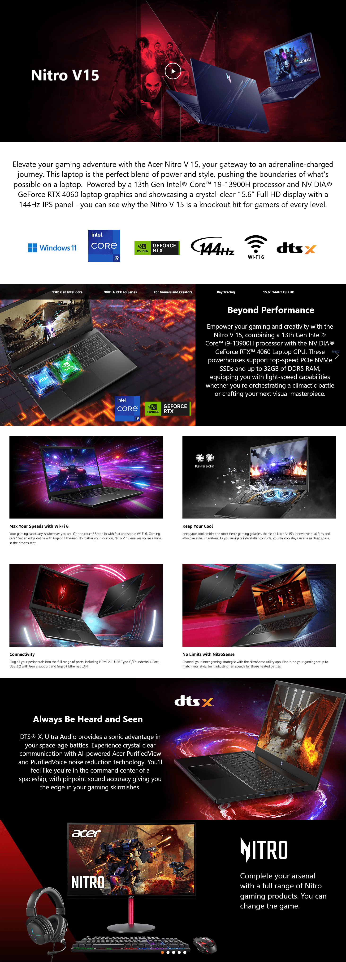 Amazon.com: Acer Nitro V Gaming Laptop: A+ Premium