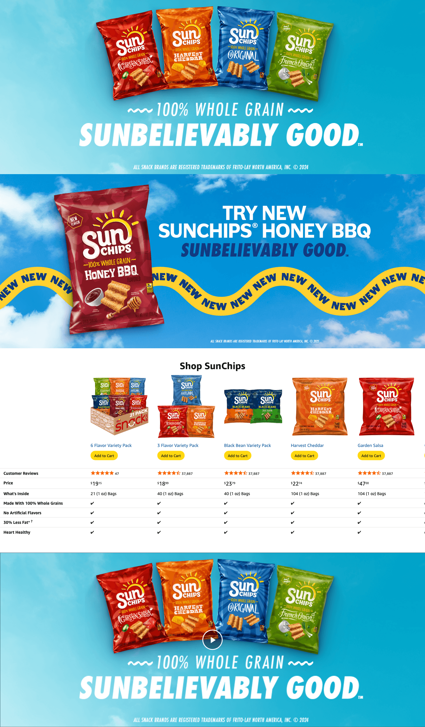 Amazon.com: SunChips Multigrain Snacks: A+ Premium