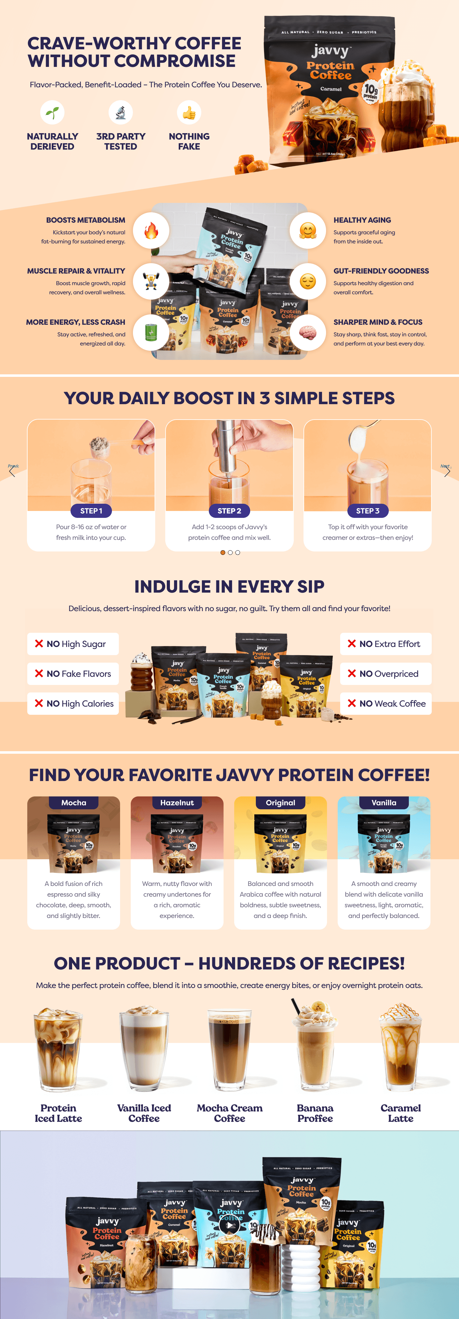 Amazon.com : Caramel Protein Iced Coffee: A+ Premium