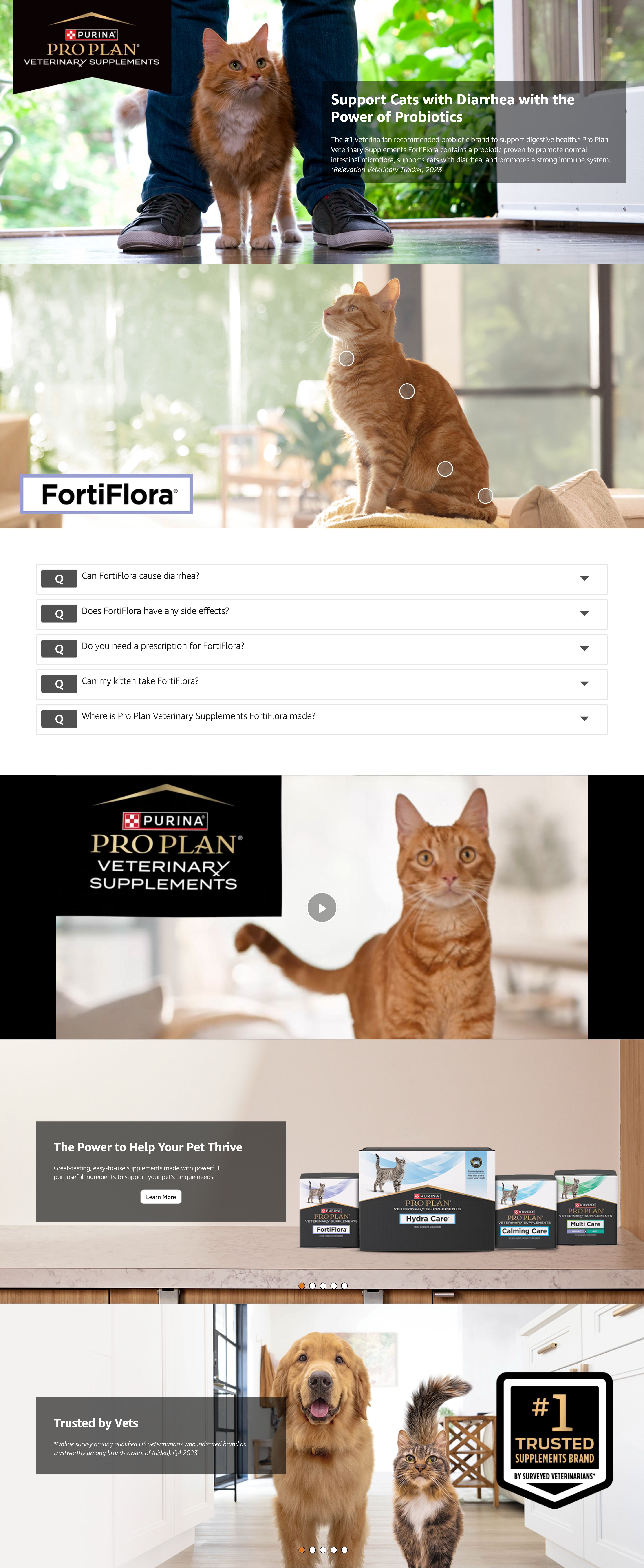 Amazon.com : Purina Pro Plan Veterinary Supplements FortiFlora Cat Probiotic Supplement…: A+ Premium