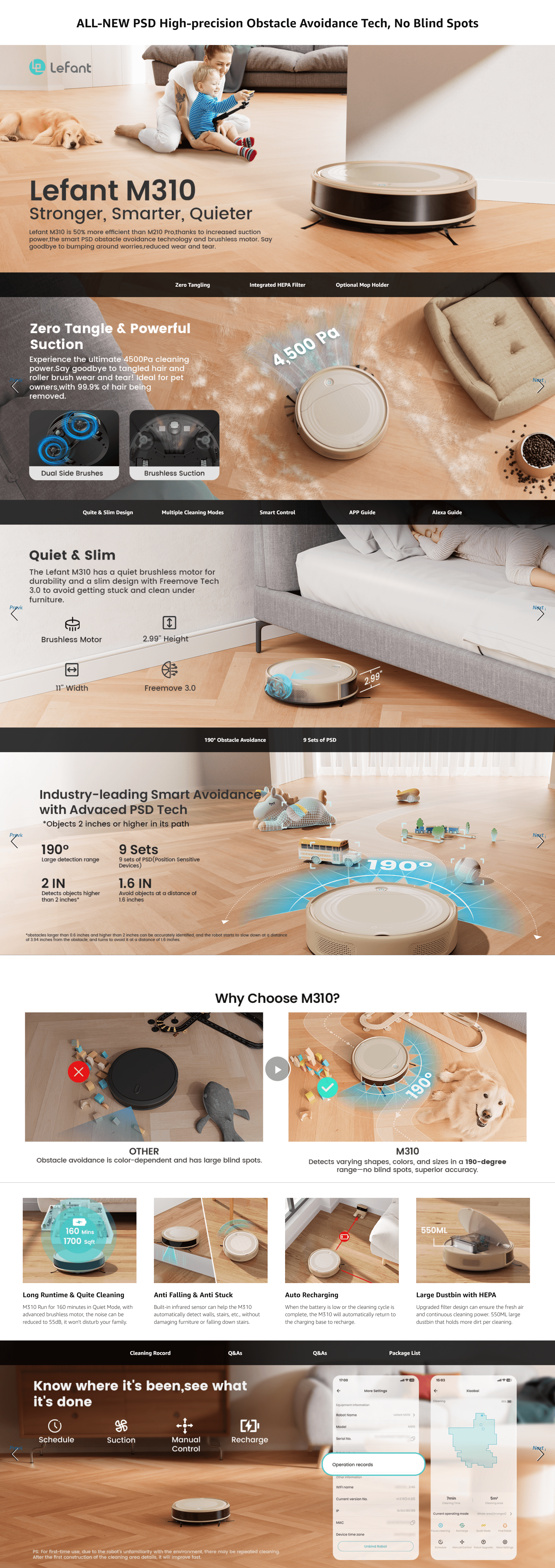 Amazon.com: Lefant M310 Robot Vacuum Cleaner: A+ Premium