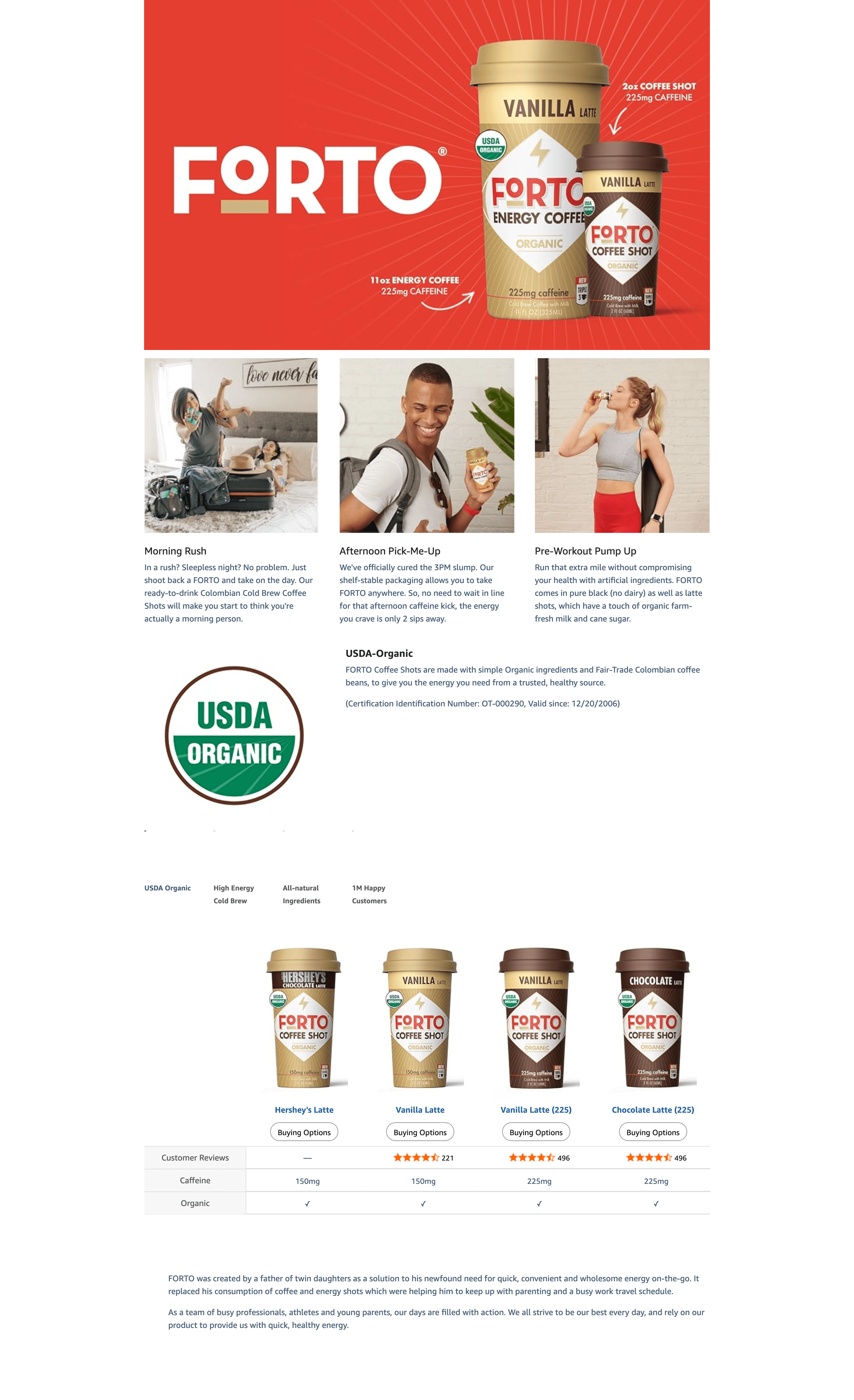 Amazon.com: FORTO Coffee Shots: A+ Premium