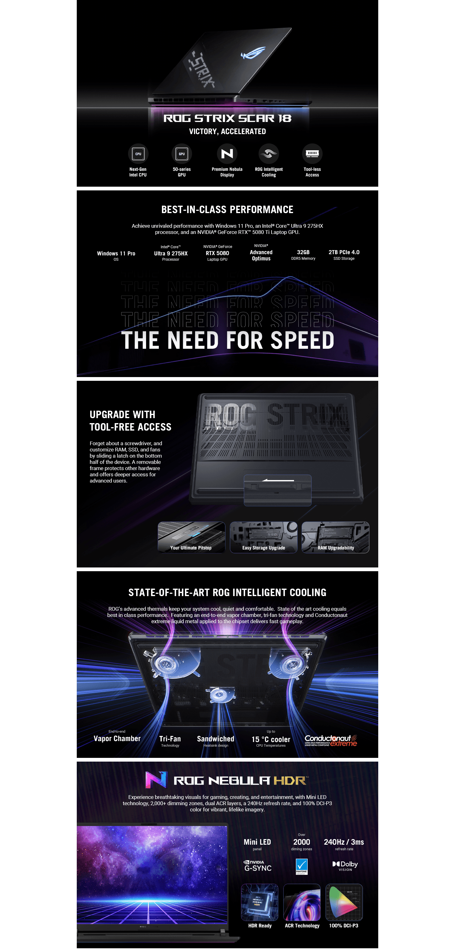 Amazon.com: ASUS ROG Strix SCAR 18 (2025) Gaming Laptop: A+ Premium