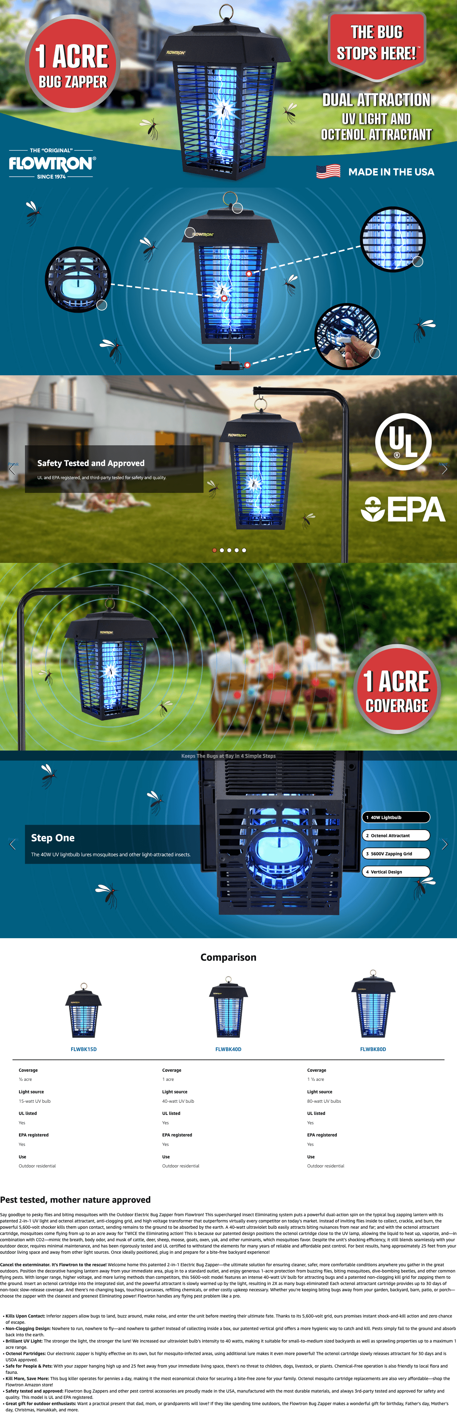 Amazon.com : Flowtron Bug Zapper: A+ Premium