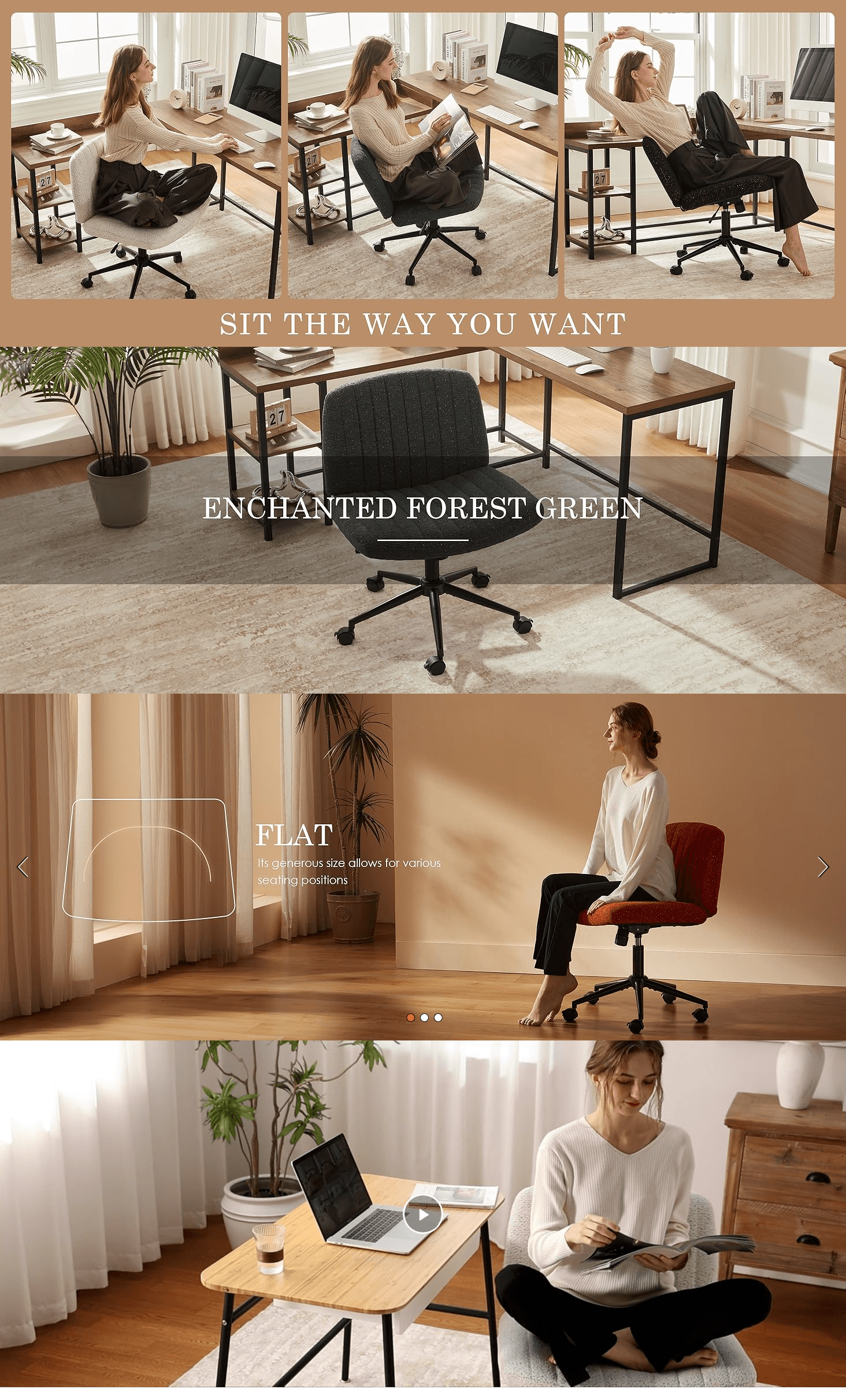 Amazon.com: Dowinx Criss Cross Chair with Locking Wheels: A+ Premium