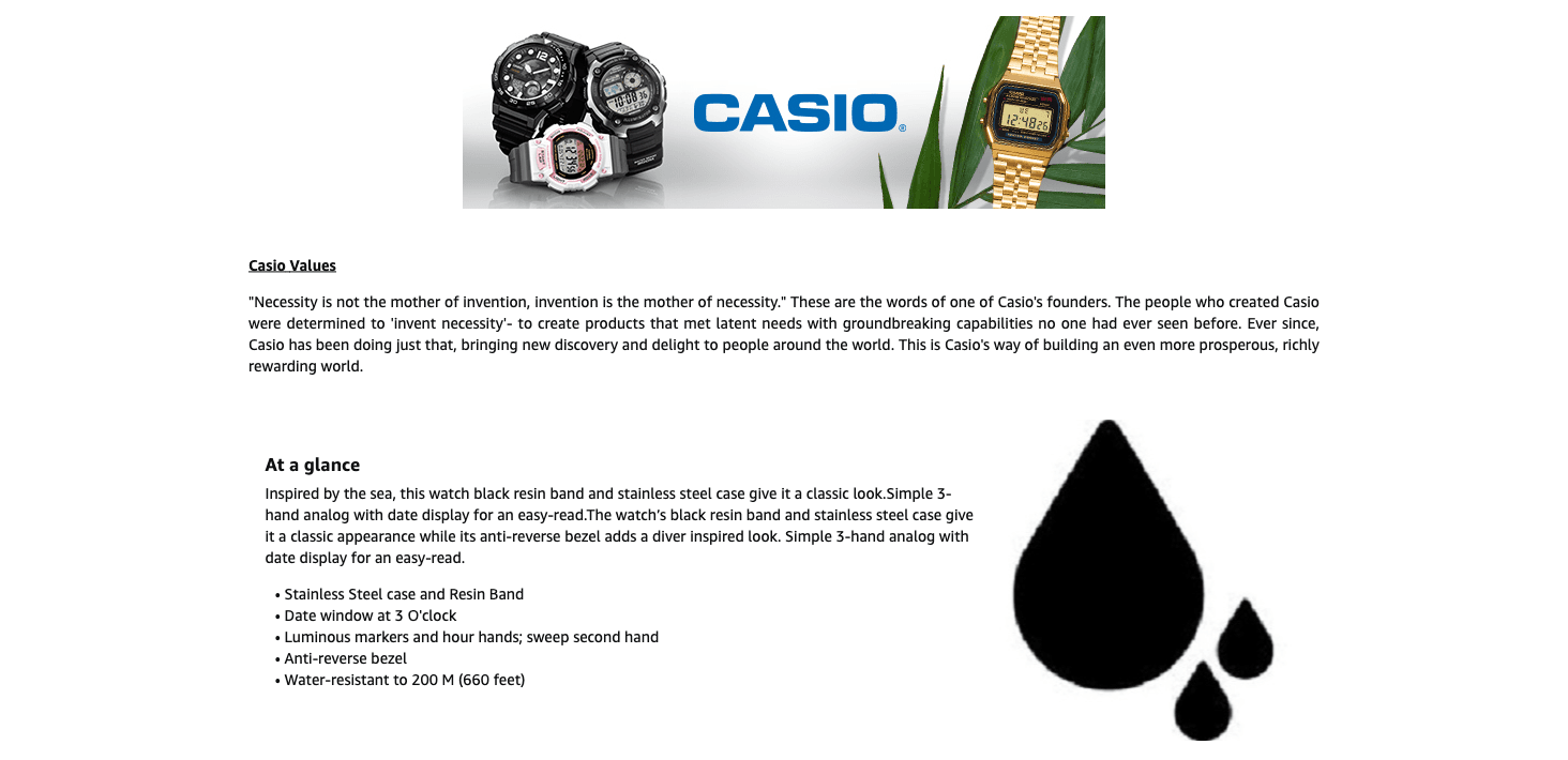 Amazon.com: Casio Men's MDV106-1AV 200M Black Dive Watch (MDV106-1A) : Casio: Clothing: A+ Premium