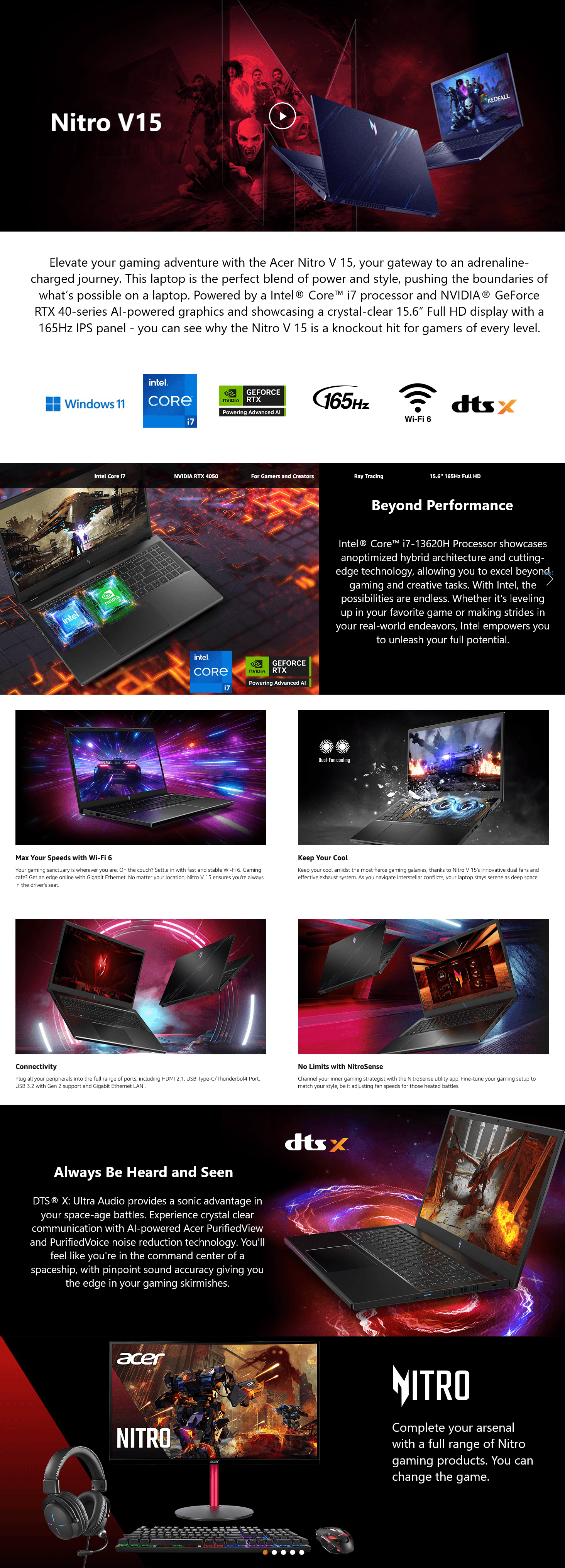 Amazon.com: acer Nitro V Gaming Laptop: A+ Premium