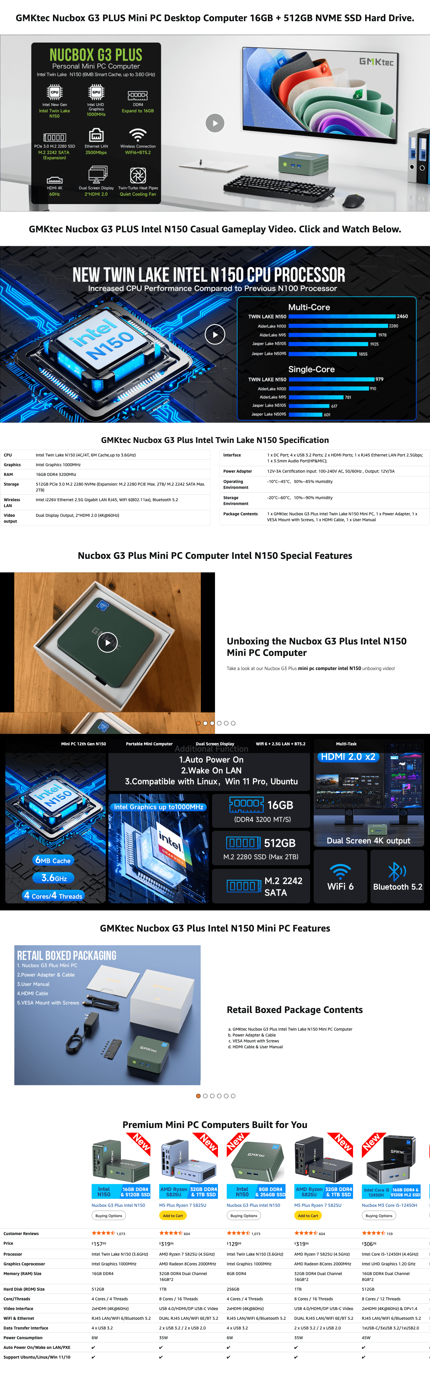 Amazon.com: GMKtec Mini PC: A+ Premium