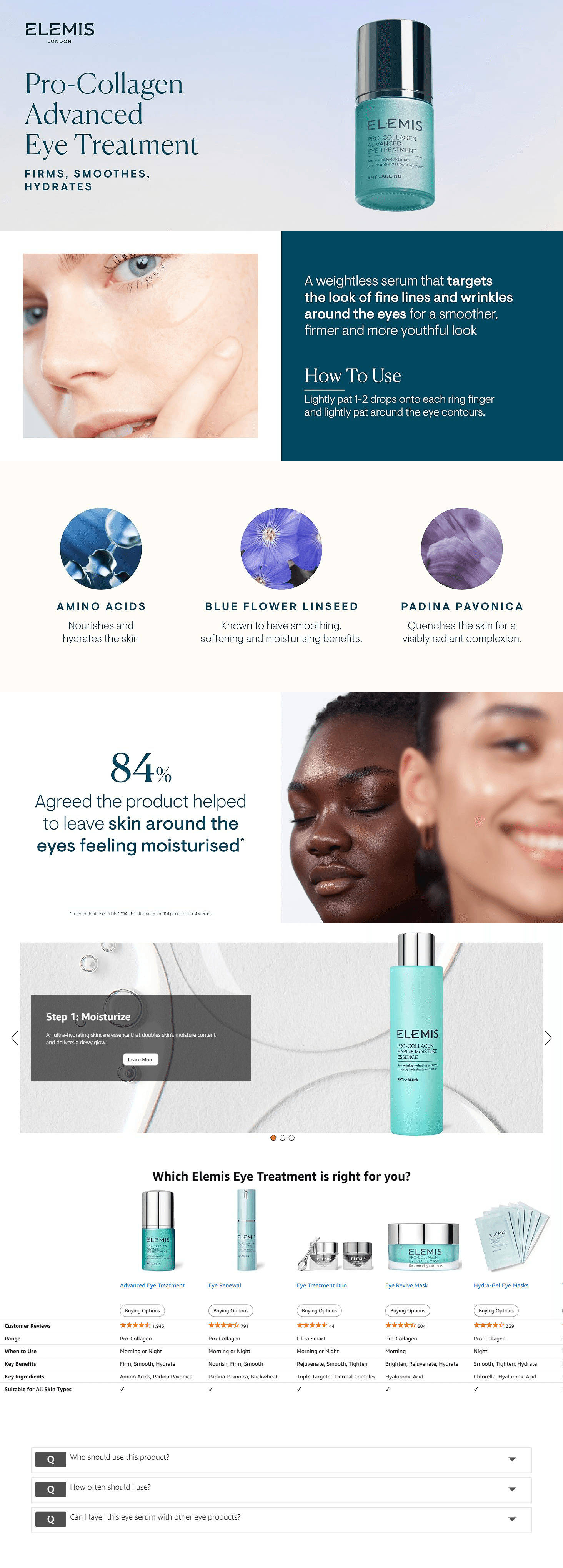 A+ Premium for Amazon.com: ELEMIS Pro-Collagen Advanced Eye Treatment