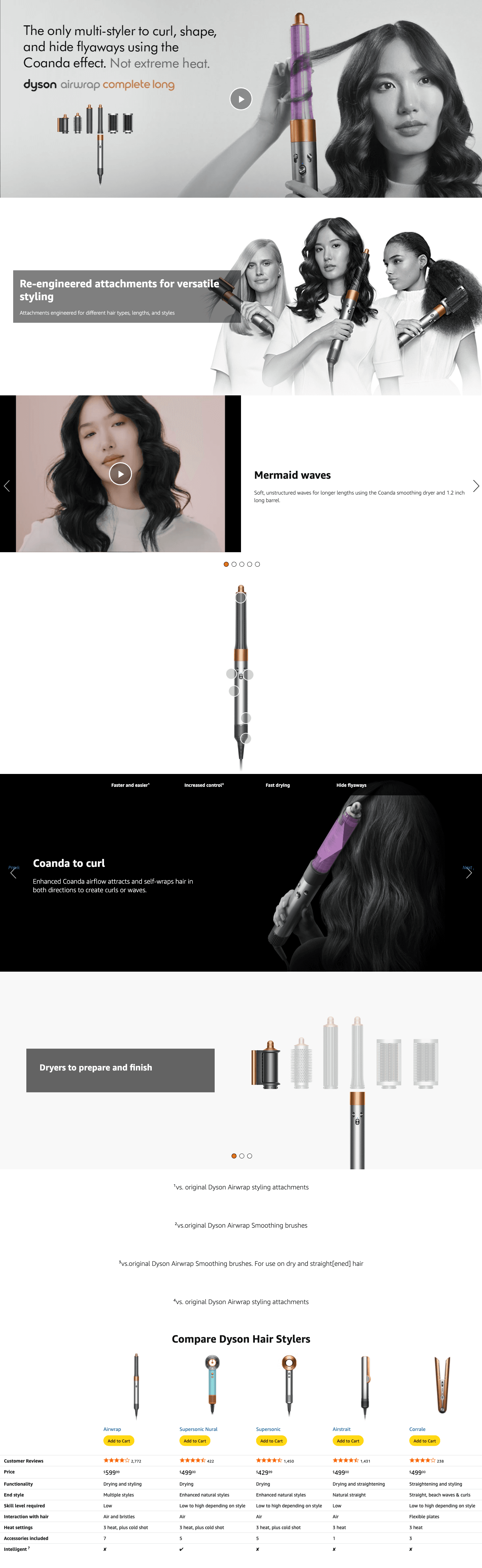Amazon.com: Dyson Airwrap™ Multi-Styler Complete Long: A+ Premium