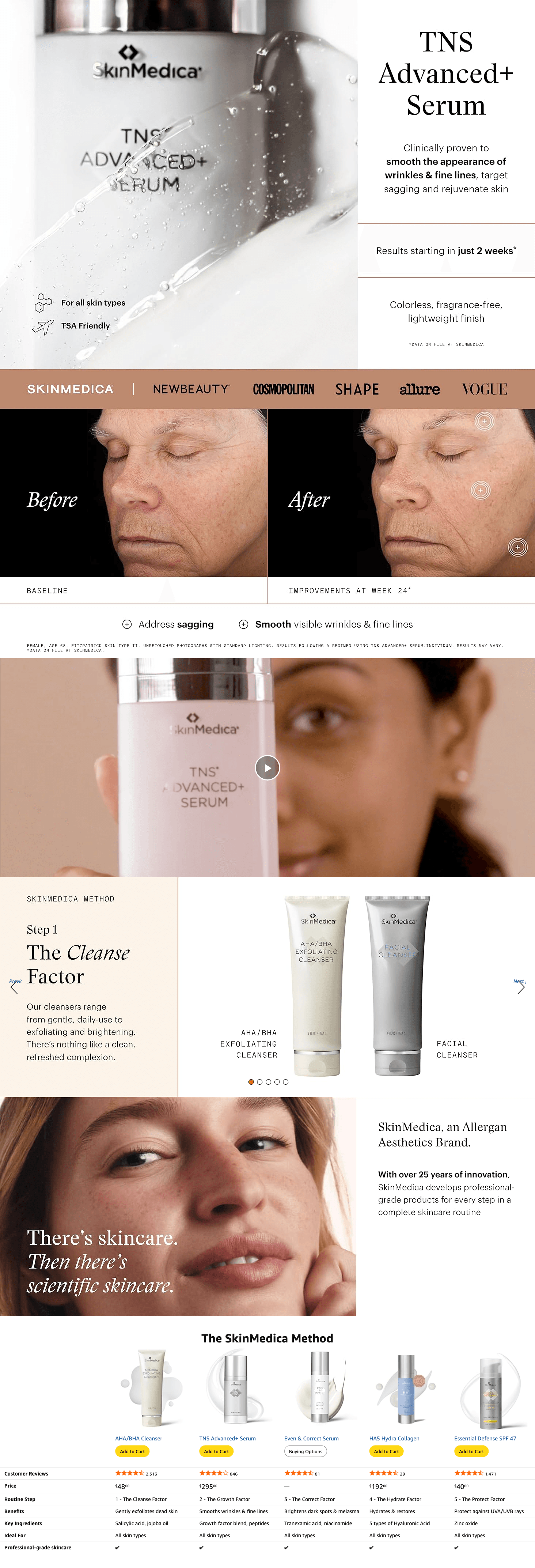 Amazon.com: SkinMedica TNS Advanced+ Serum: A+ Premium