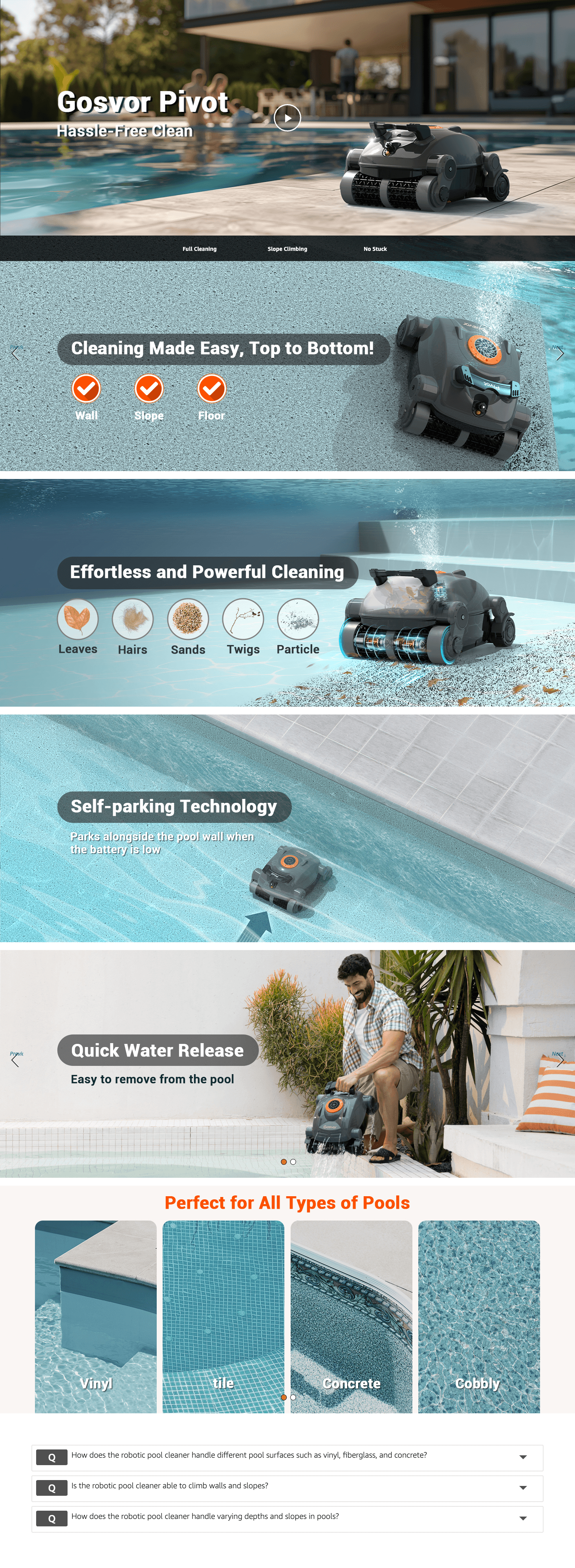 Amazon.com: Gosvor Pivot Cordless Robotic Cleaner: A+ Premium