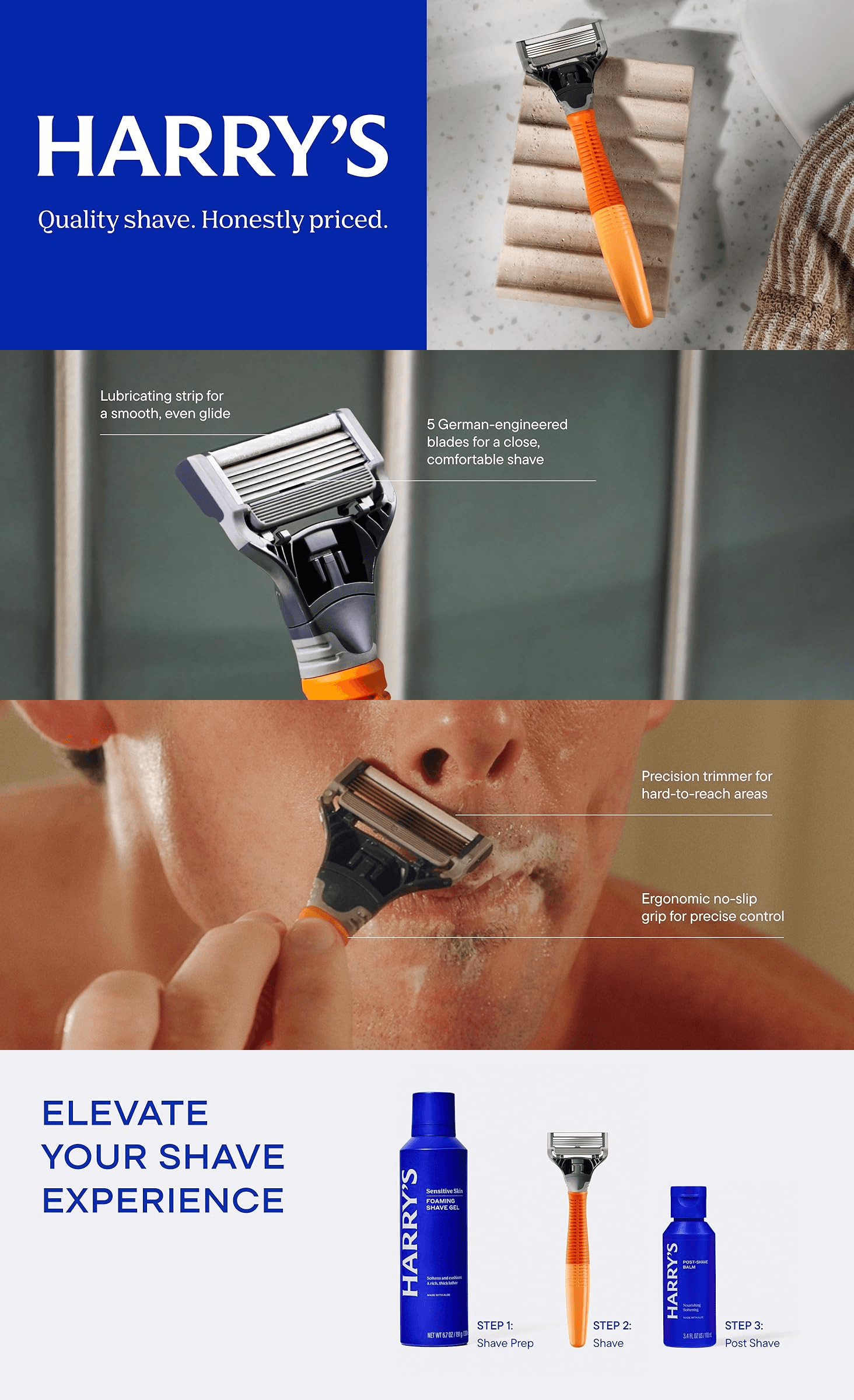 A+ Premium for Amazon.com: Harry's Shaving Kit for Men