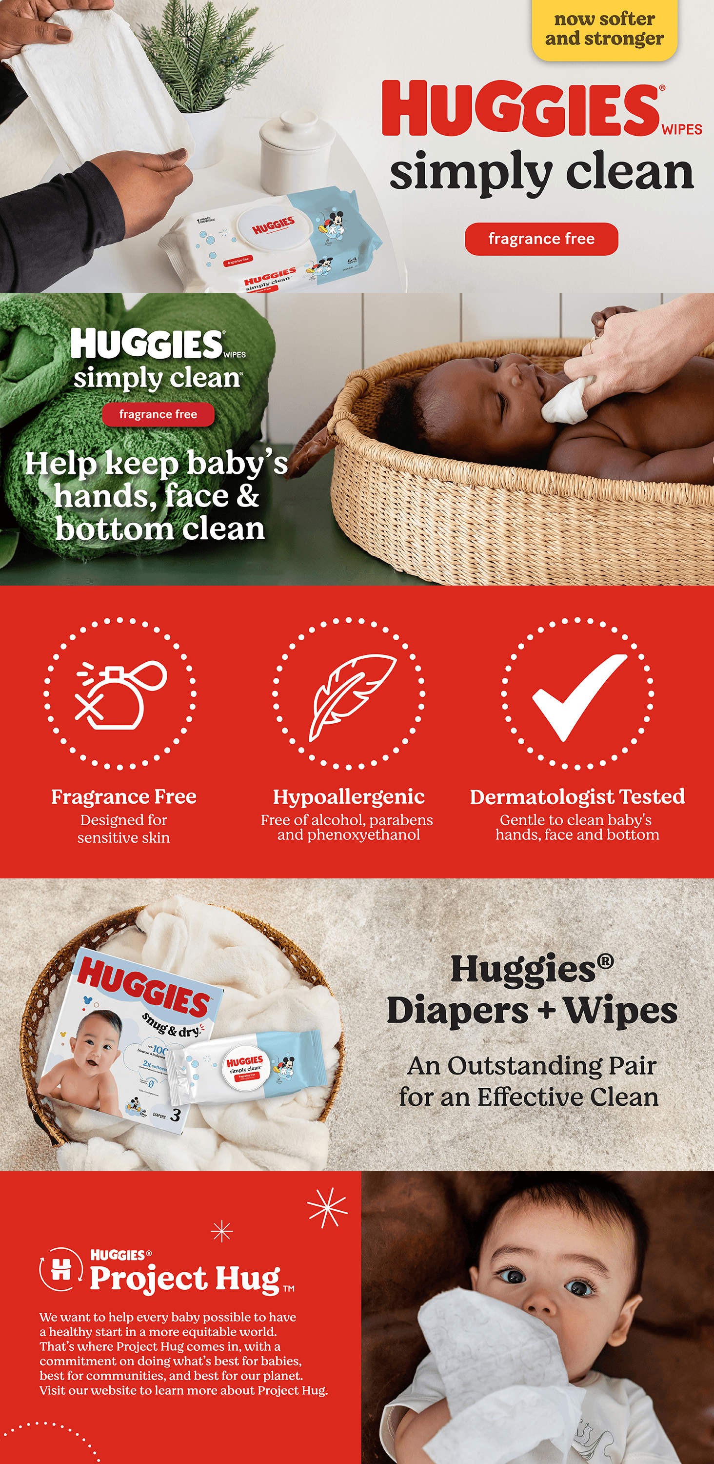 A+ Premium for Amazon.com: Huggies Simply Clean Unscented Baby Diaper Wipes