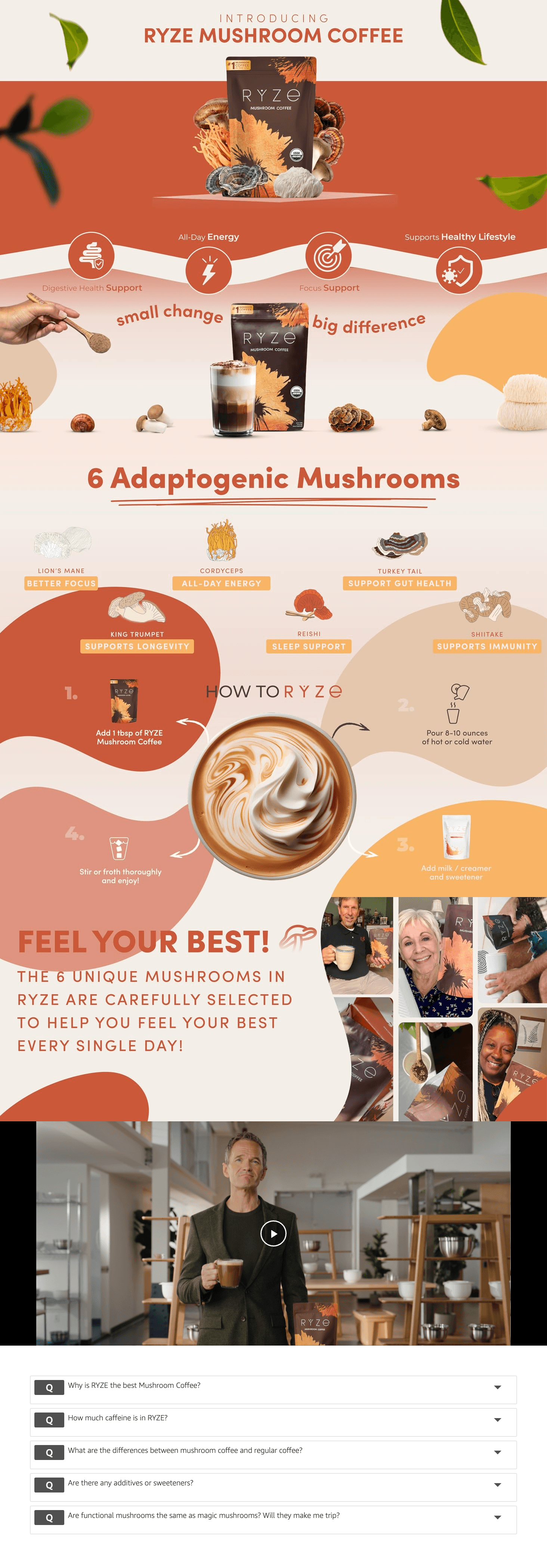 Amazon.com : RYZE Mushroom Coffee Starter Kit: A+ Premium