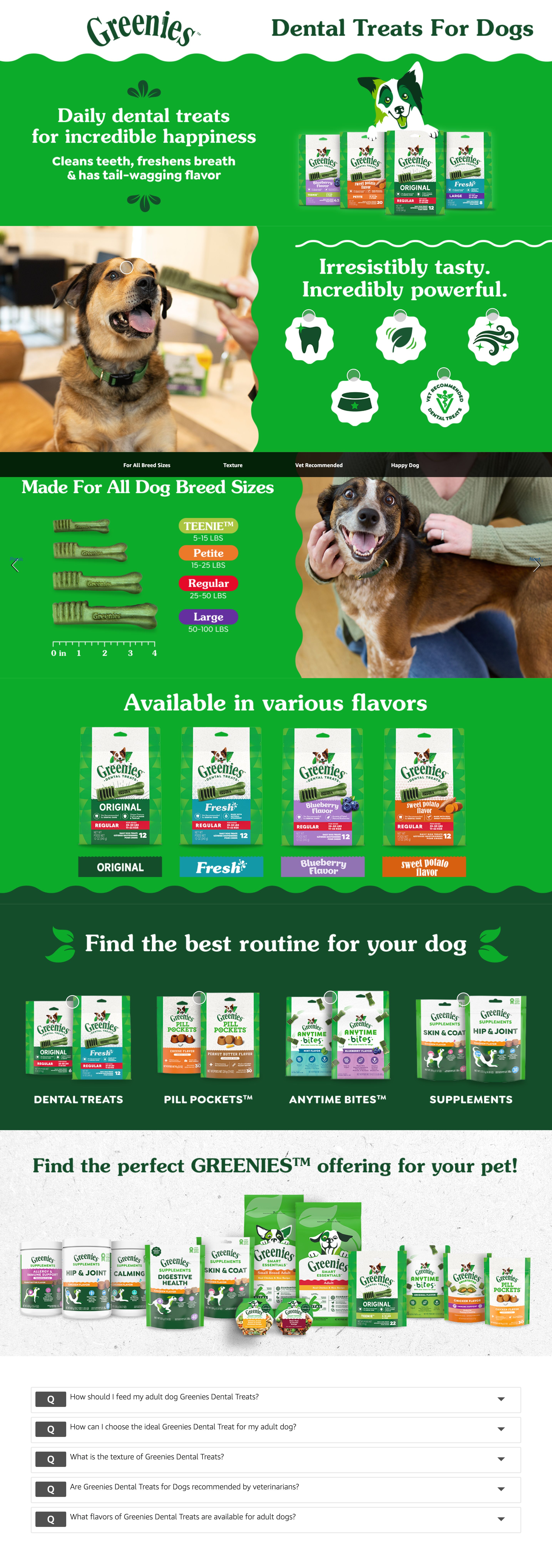 A+ Premium for Amazon.com: Greenies Original Regular Dental Dog Treats