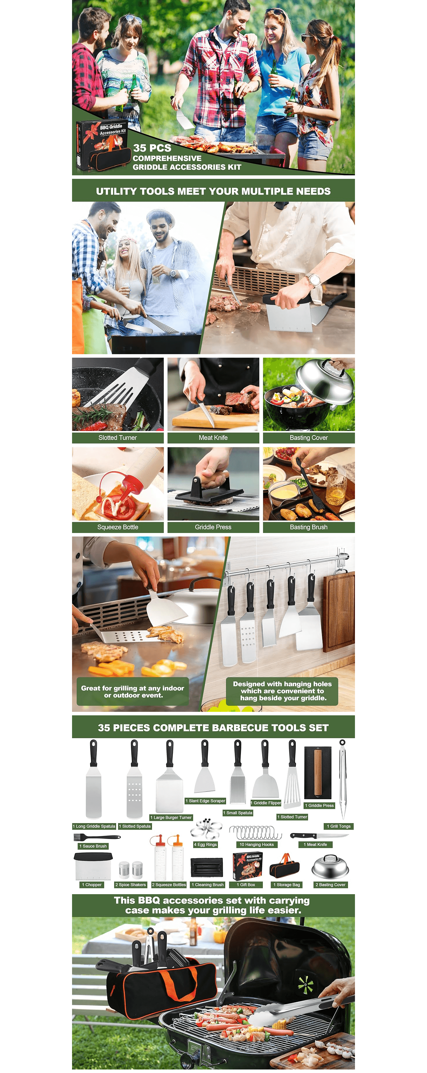 Amazon.com : 35PCS Griddle Accessories Kit: A+ Premium