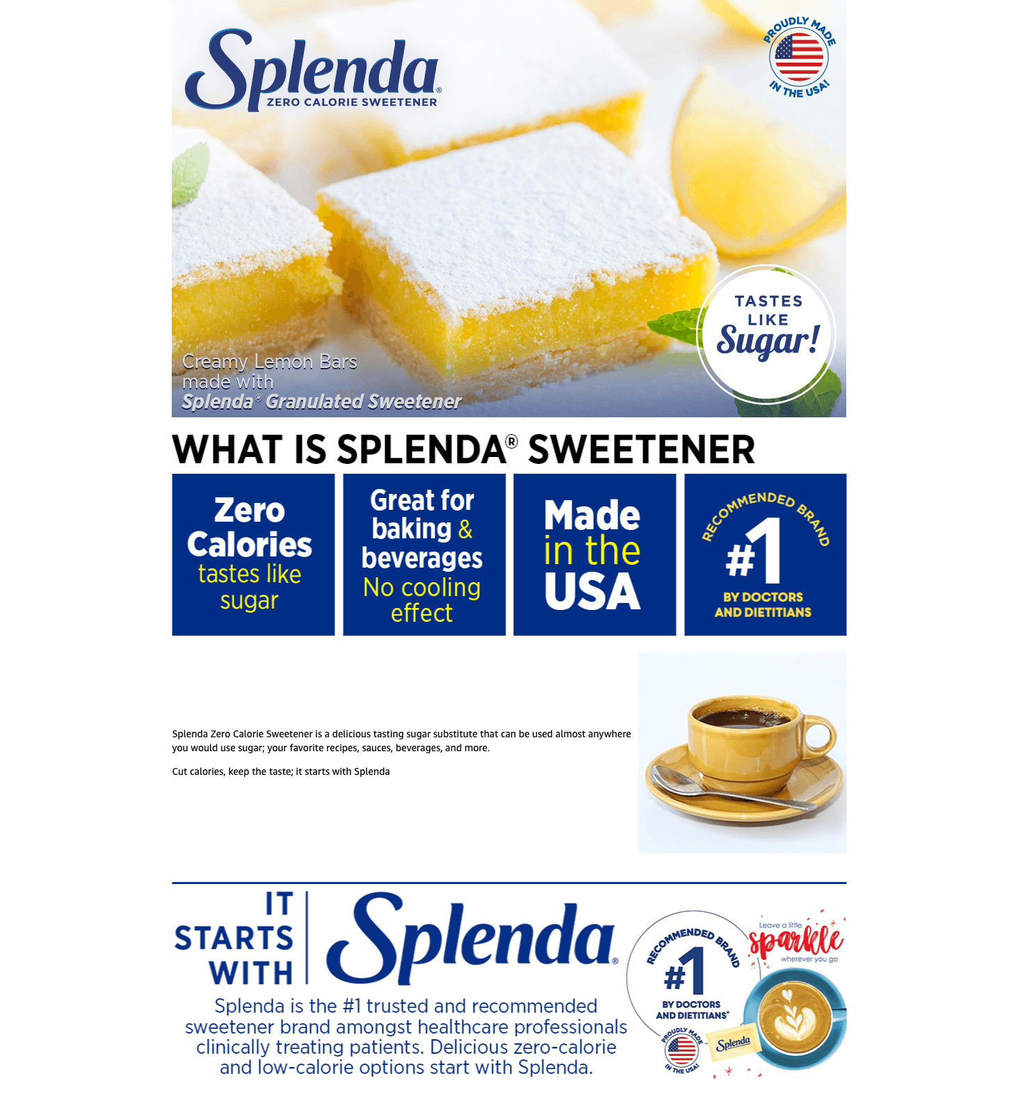 Amazon.com: SPLENDA Zero Calorie Sweetener Value Pack: A+ Premium