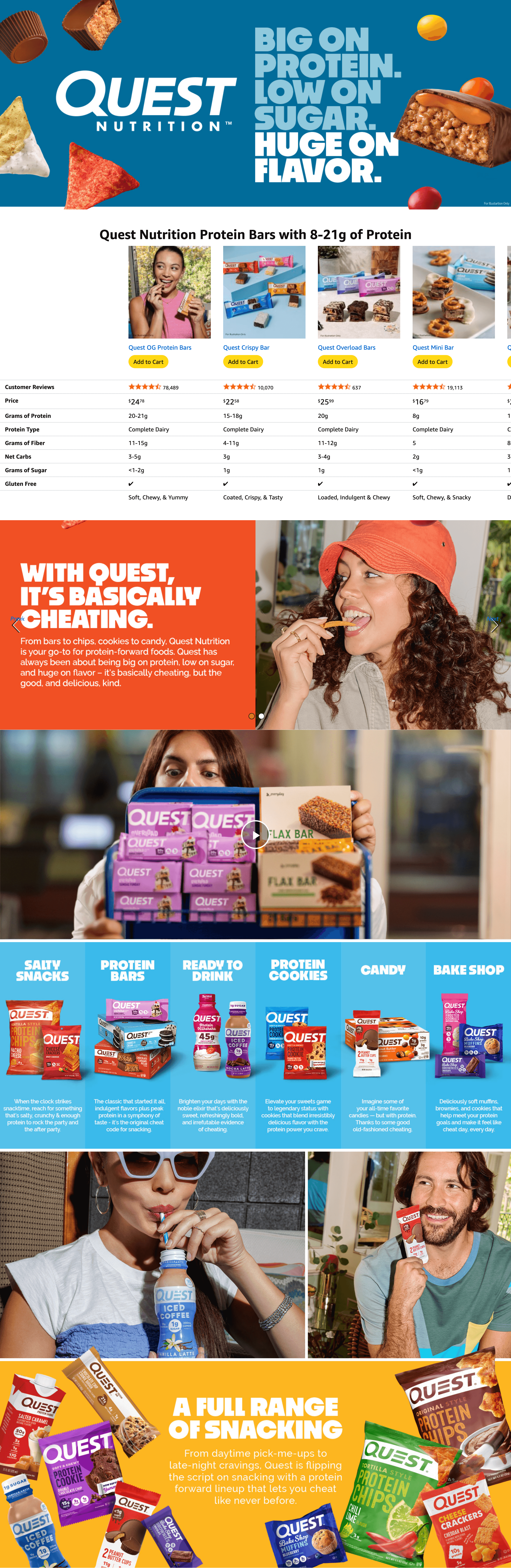 A+ Premium for Amazon.com: Quest Nutrition Ultimate Variety Pack Protein Bars