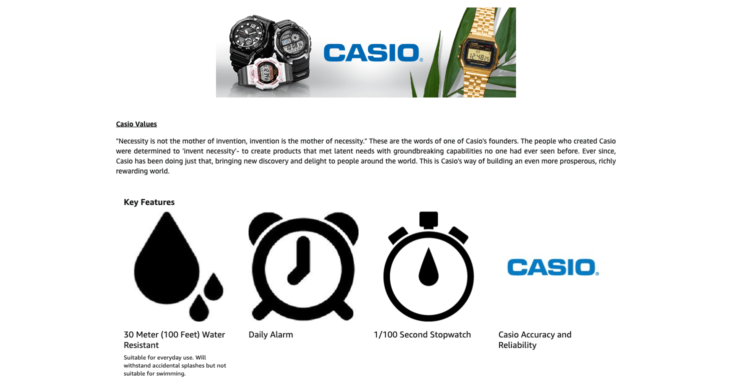Amazon.com: Casio Men's Vintage A158WA-1 Water Resistant Digital Watch : Casio: Clothing: A+ Premium