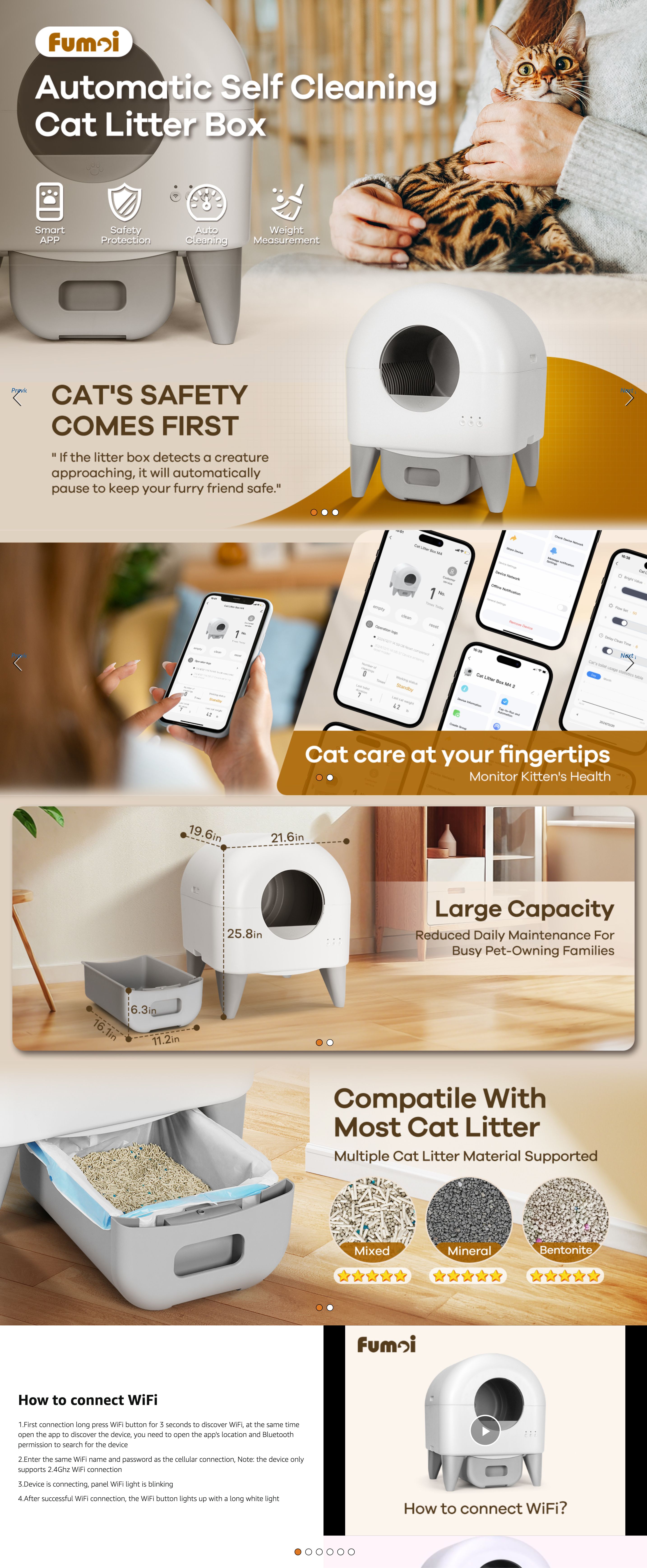 Amazon.com: Self Cleaning Litter Box: A+ Premium
