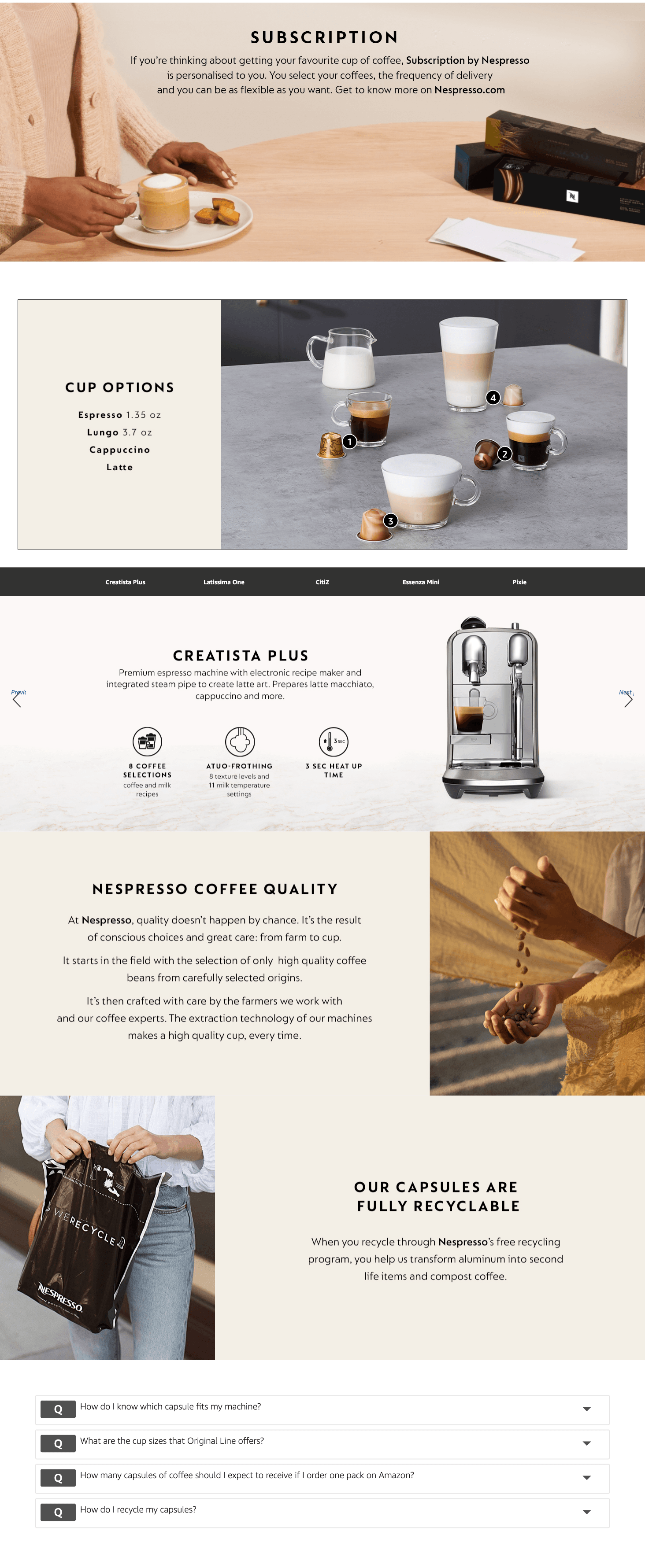 Amazon.com : Nespresso Variety Pack for OriginalLine: A+ Premium