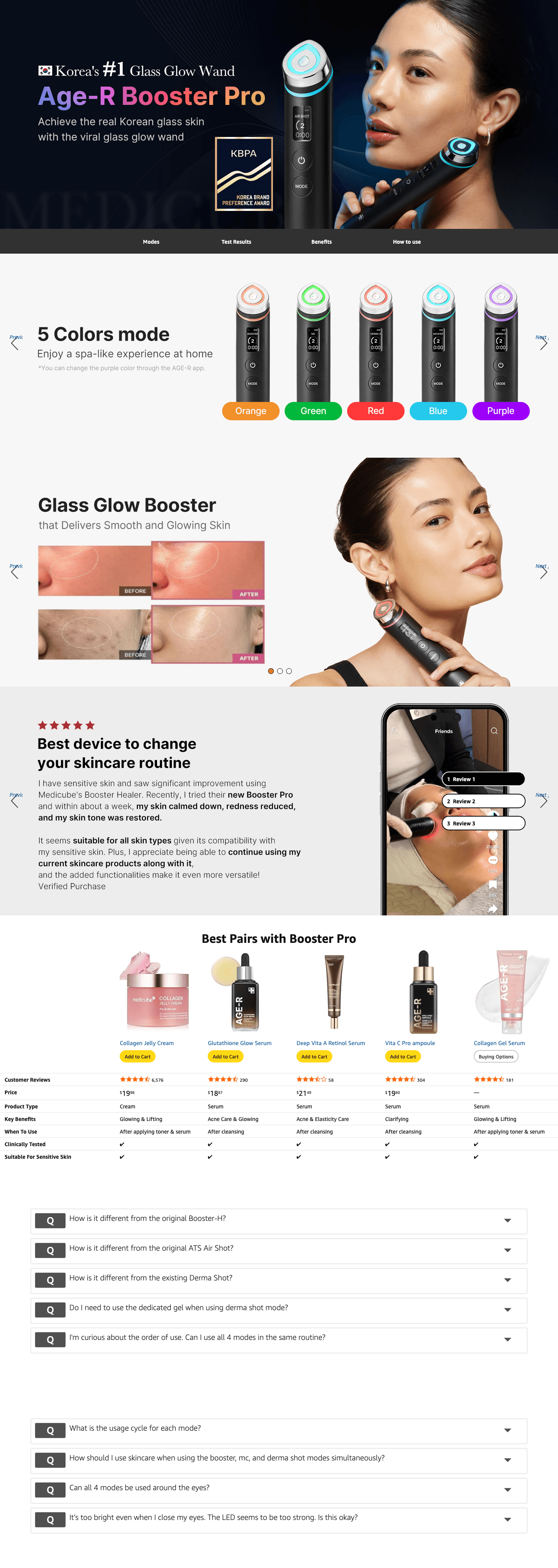 Amazon.com: medicube Age-R Booster Pro: A+ Premium