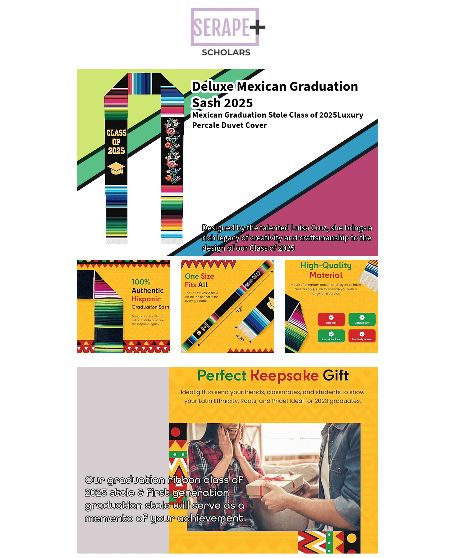 Amazon.com: Deluxe Mexican Graduation Sash 2025: A+ Premium