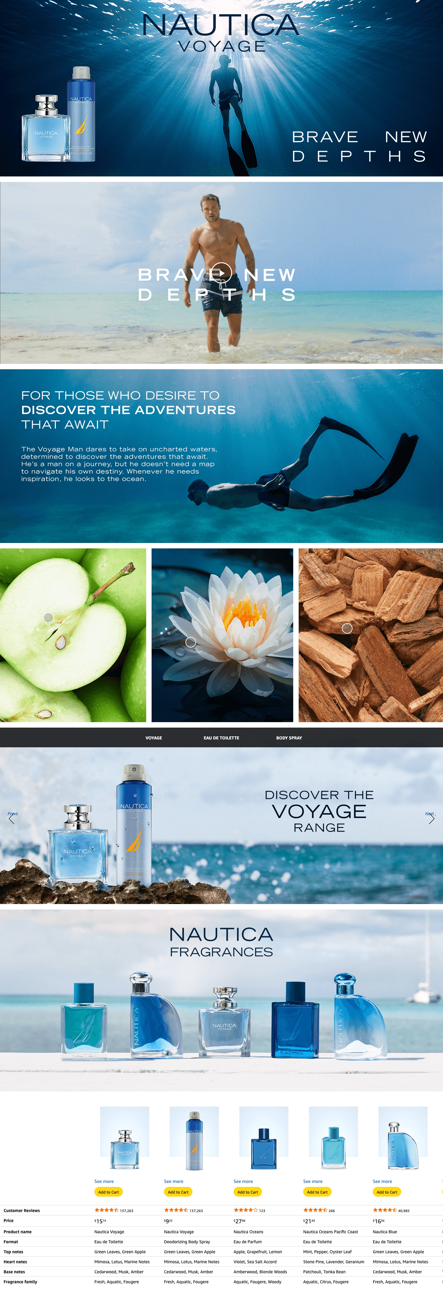 Amazon.com: Nautica Voyage Eau de Toilette 3.3 fl oz (Pack of 1): A+ Premium