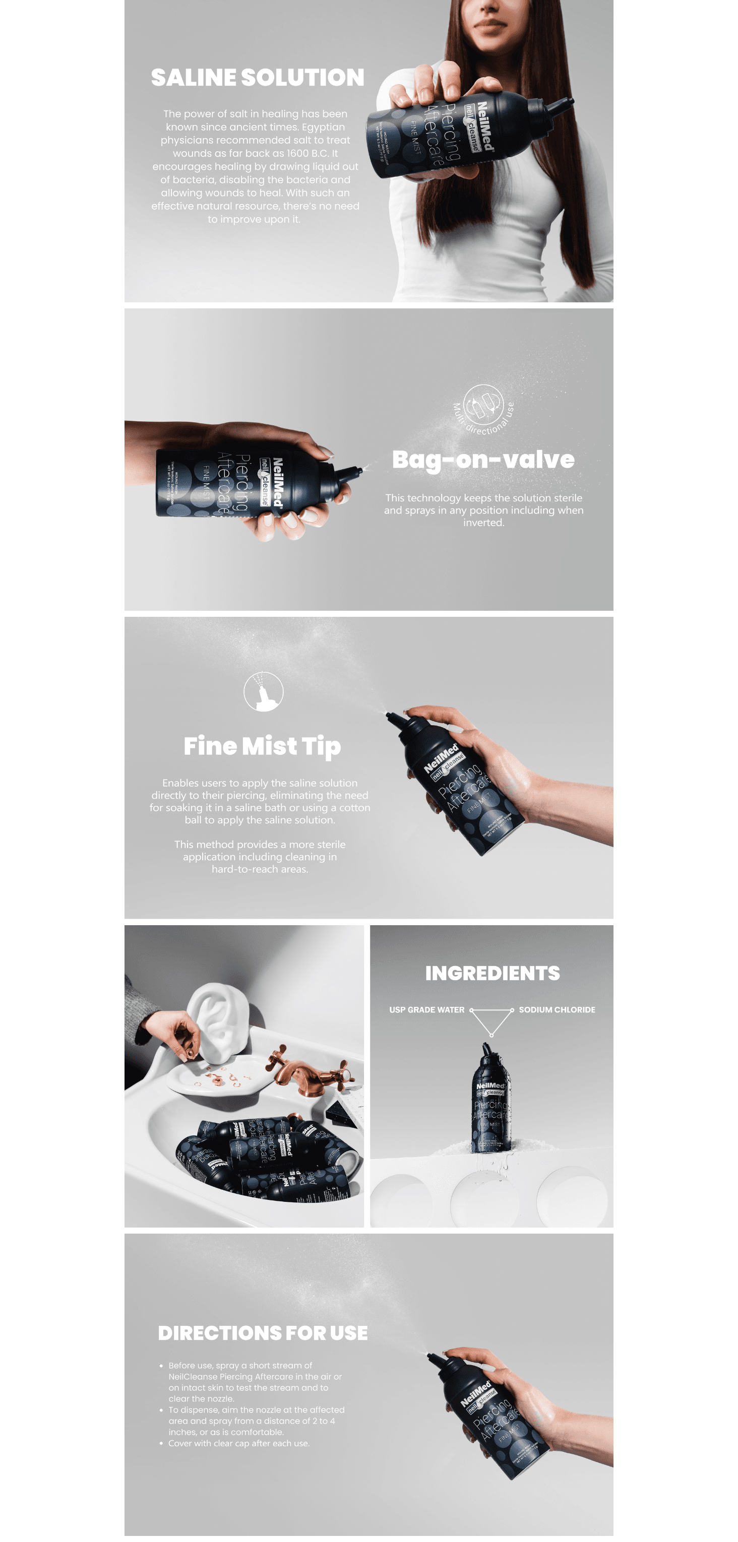 Amazon.com: NeilMed NeilCleanse Piercing Aftercare: A+ Premium
