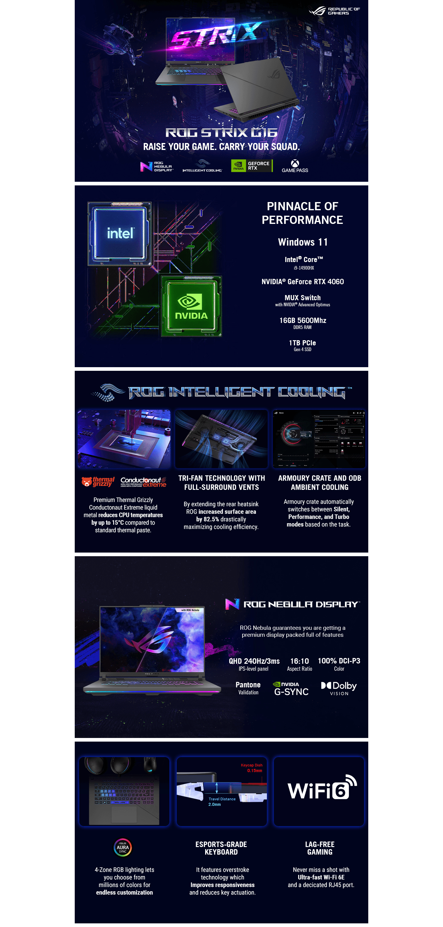 Amazon.com: ASUS ROG Strix G16 Gaming Laptop: A+ Premium