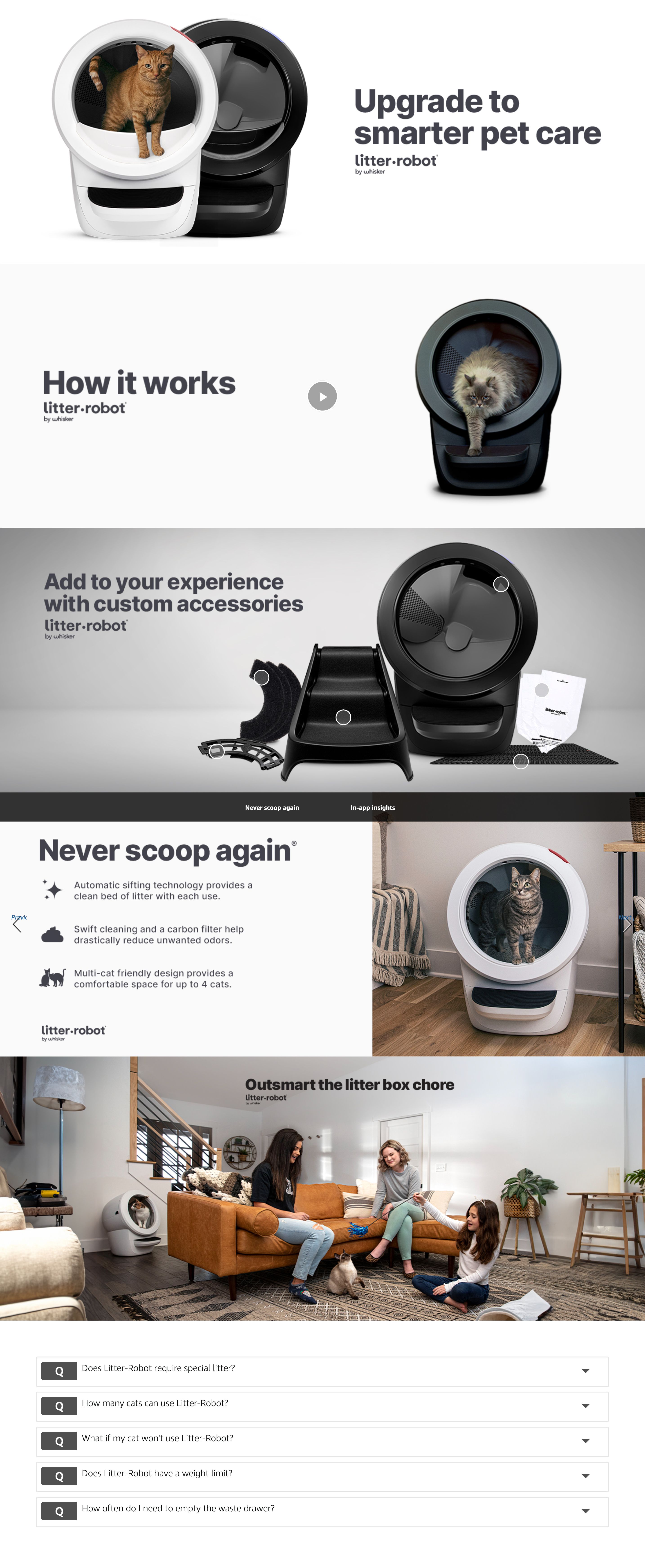 Amazon.com: Litter-Robot 4 Core Bundle by Whisker: A+ Premium