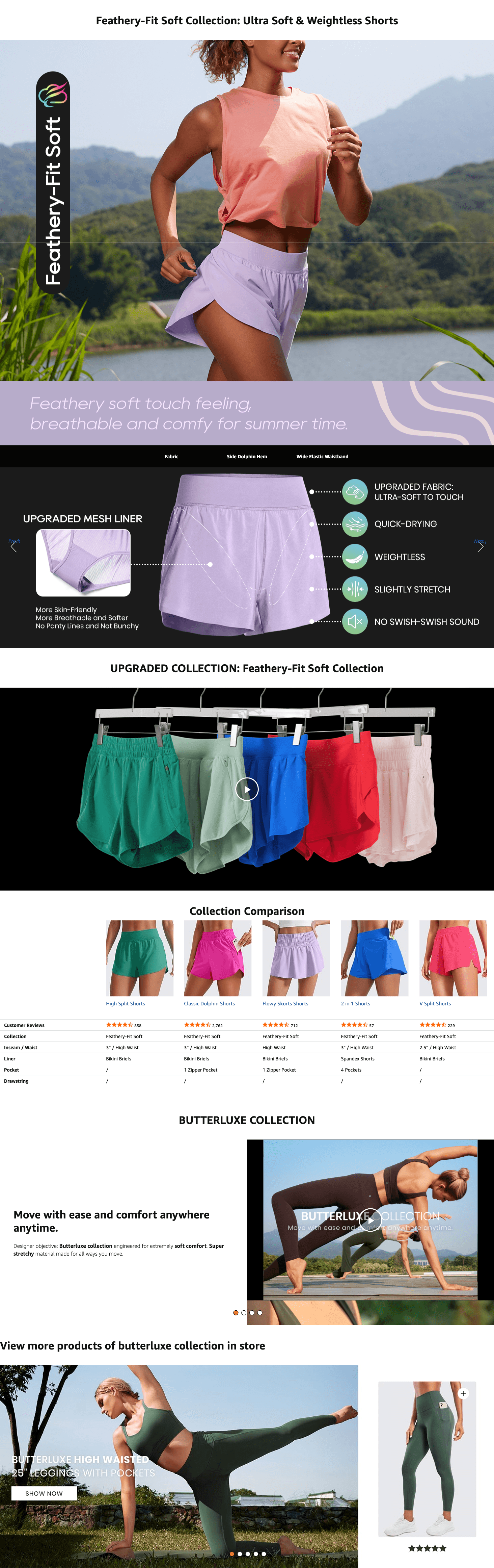 CRZ YOGA High Waisted Dolphin Athletic Running Shorts for Women 3" High Split Comfy Mesh…: A+ Premium